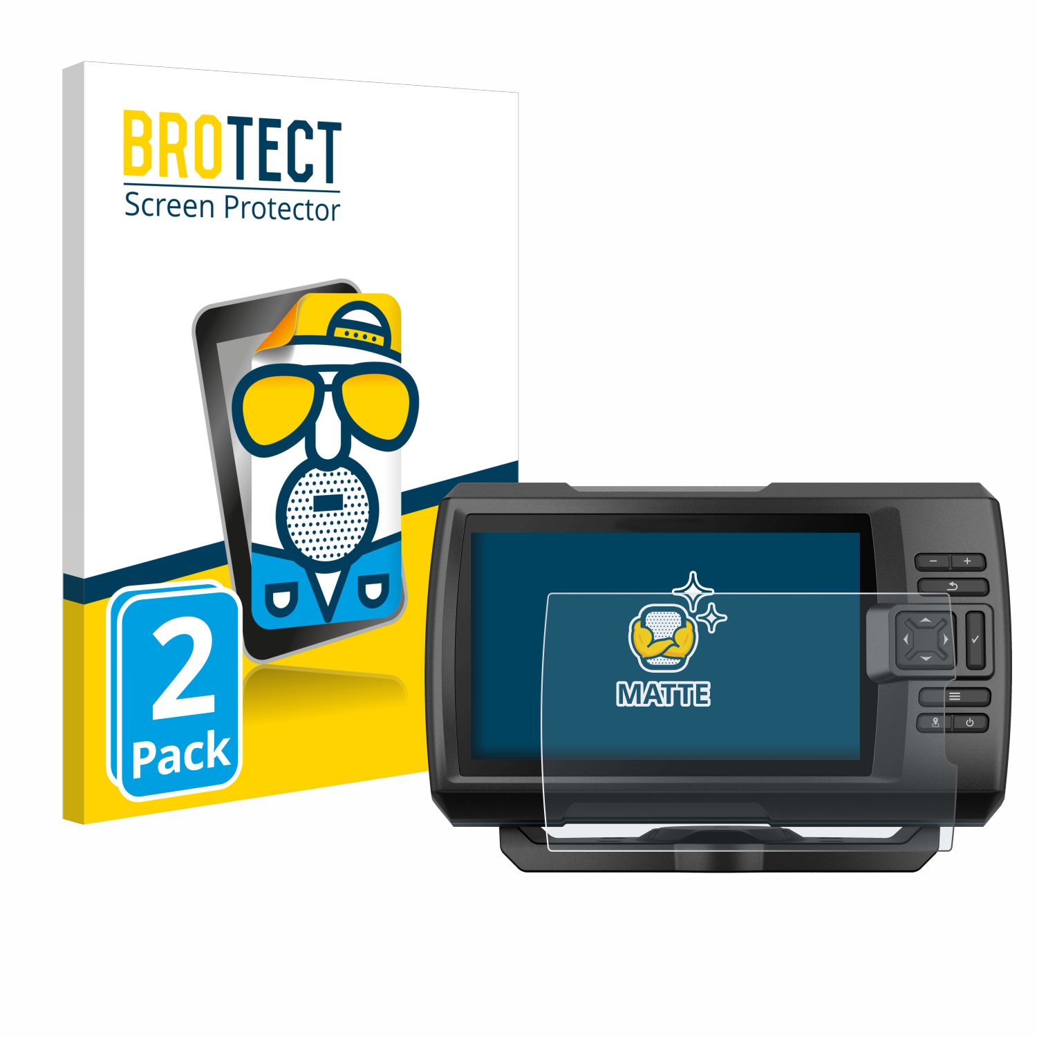 2x BROTECT Entspiegelungs-Folie pro Garmin Striker Vivid 7cv