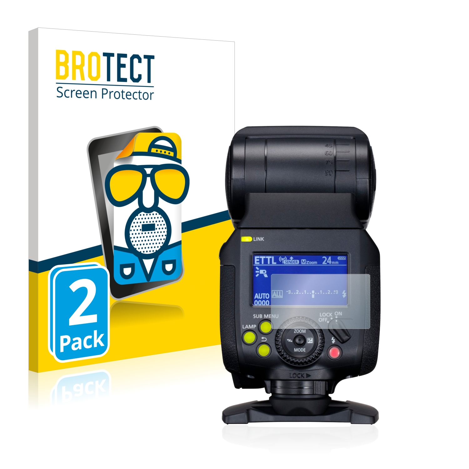 2x BROTECT Entspiegelungs-Folie pro Canon Speedlite EL-1