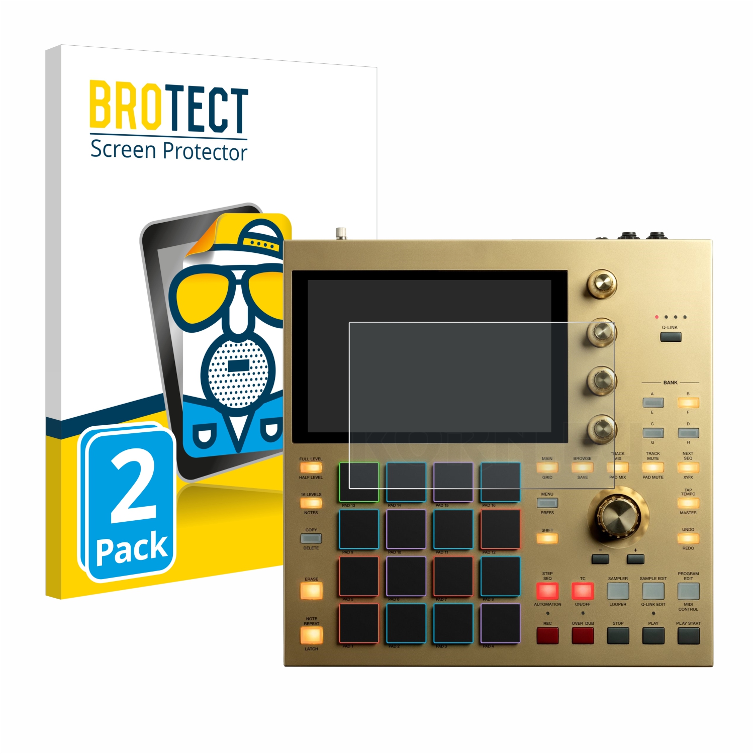 2x BROTECT Entspiegelungs-Folie pro Akai MPC One