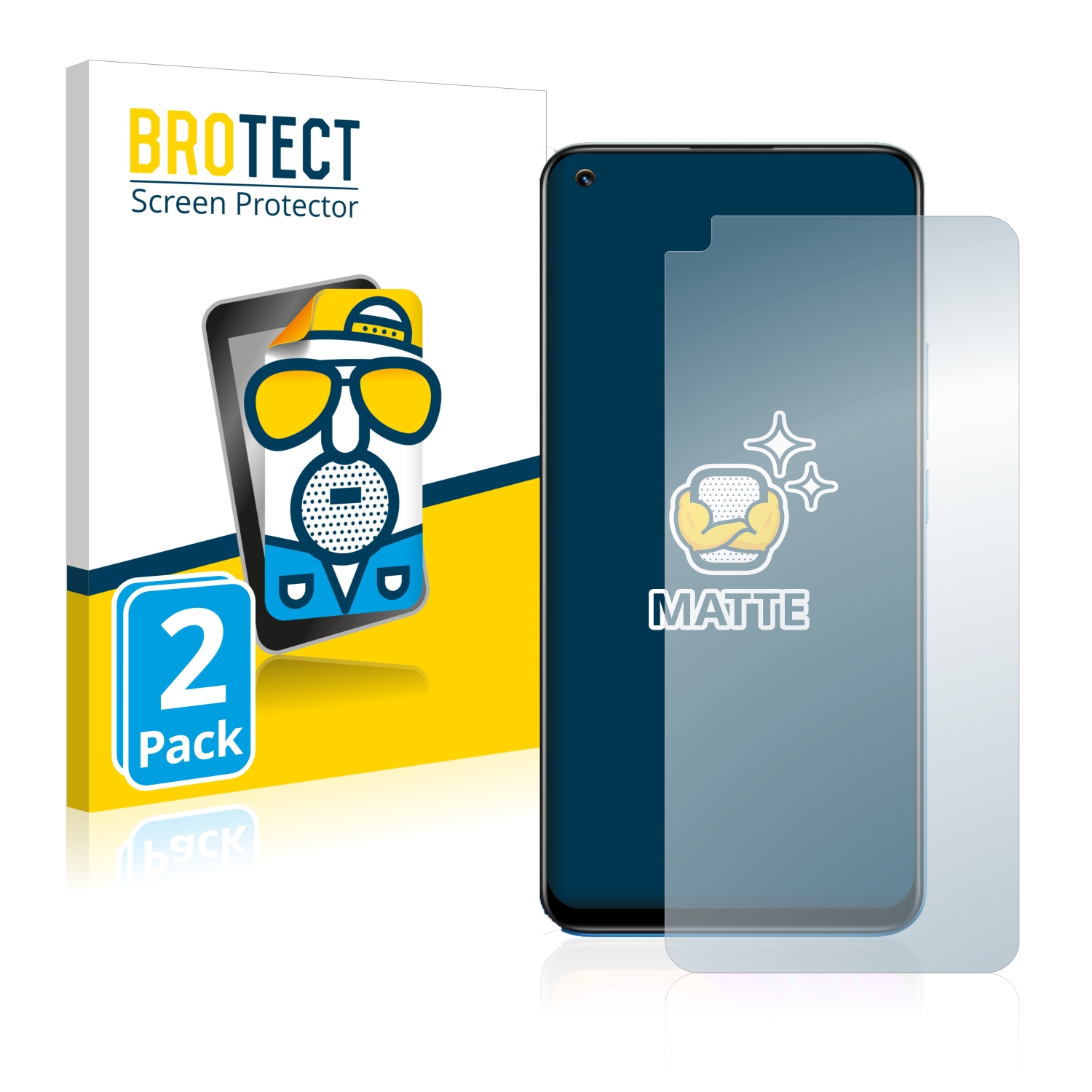 2x BROTECT Entspiegelungs-Folie pro realme 8 Pro