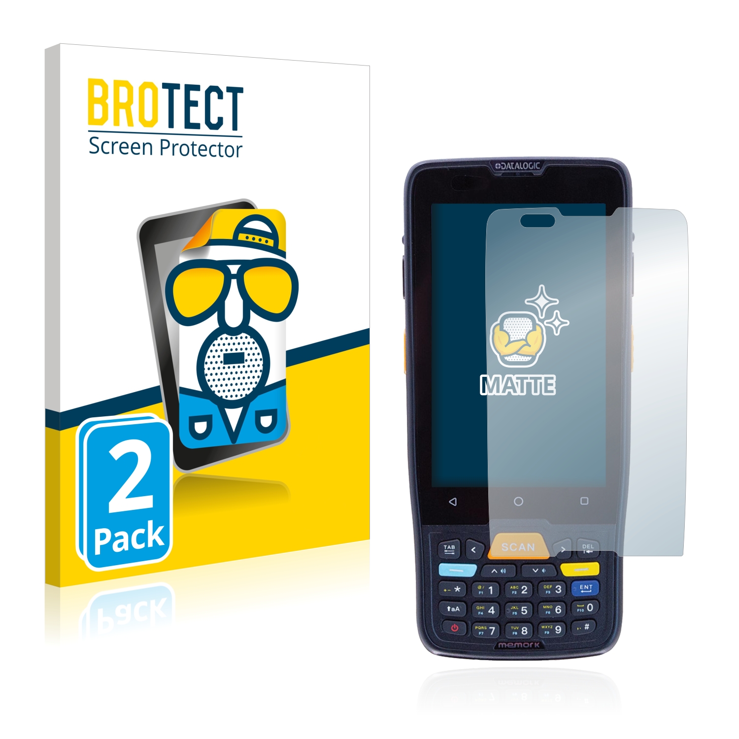 2x BROTECT Entspiegelungs-Folie pro Datalogic Memor K