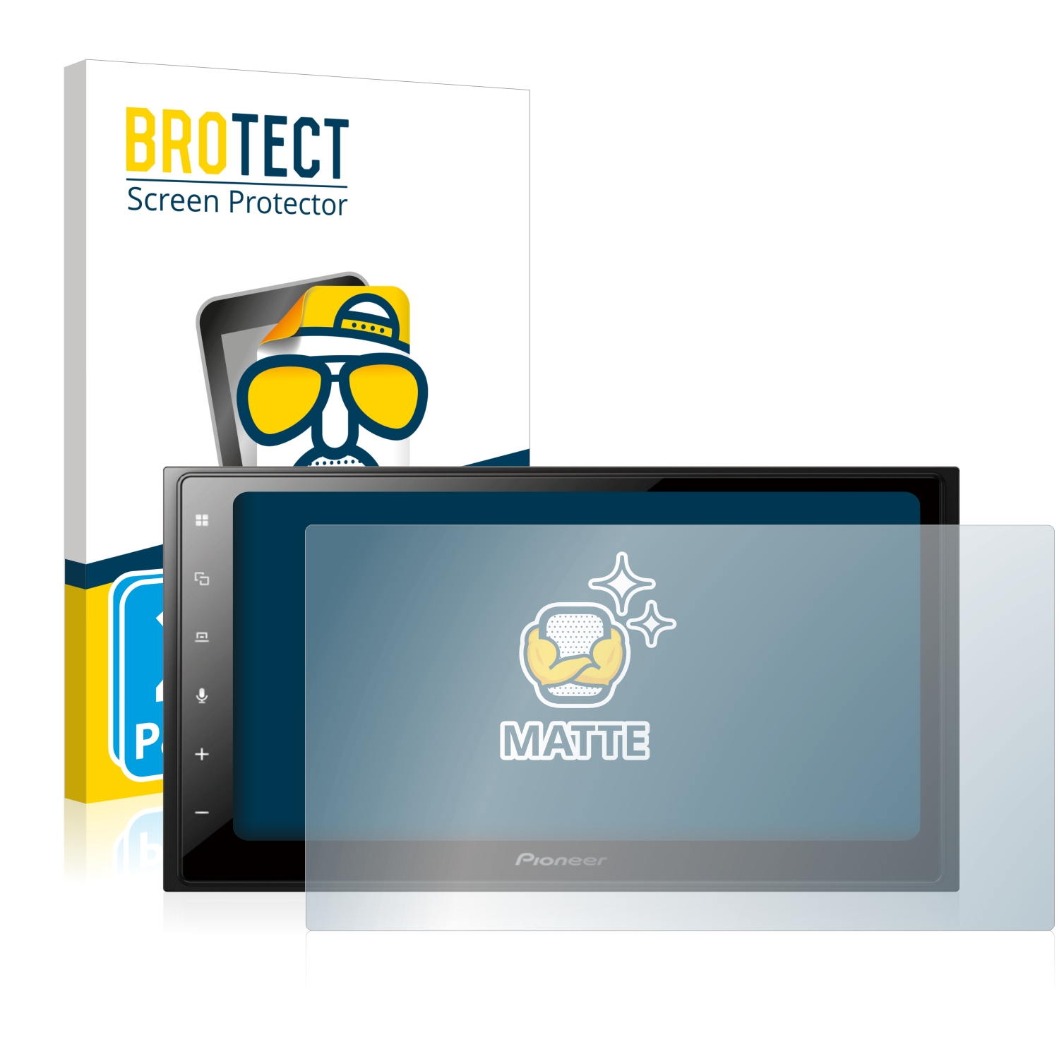 2x BROTECT Entspiegelungs-Folie pro Pioneer SPH-DA250DAB