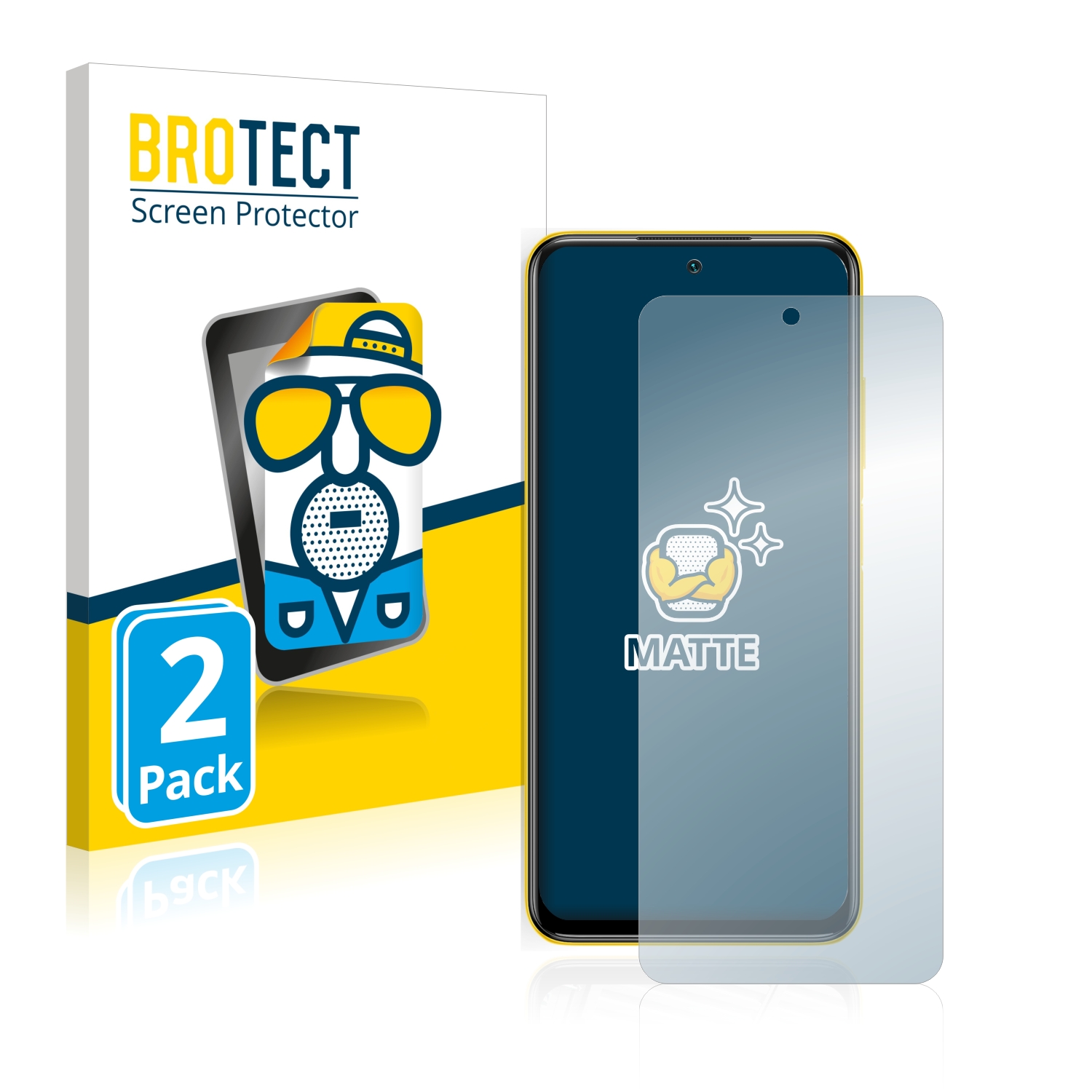 2x BROTECT Entspiegelungs-Folie pro Xiaomi Poco M3 Pro 5G