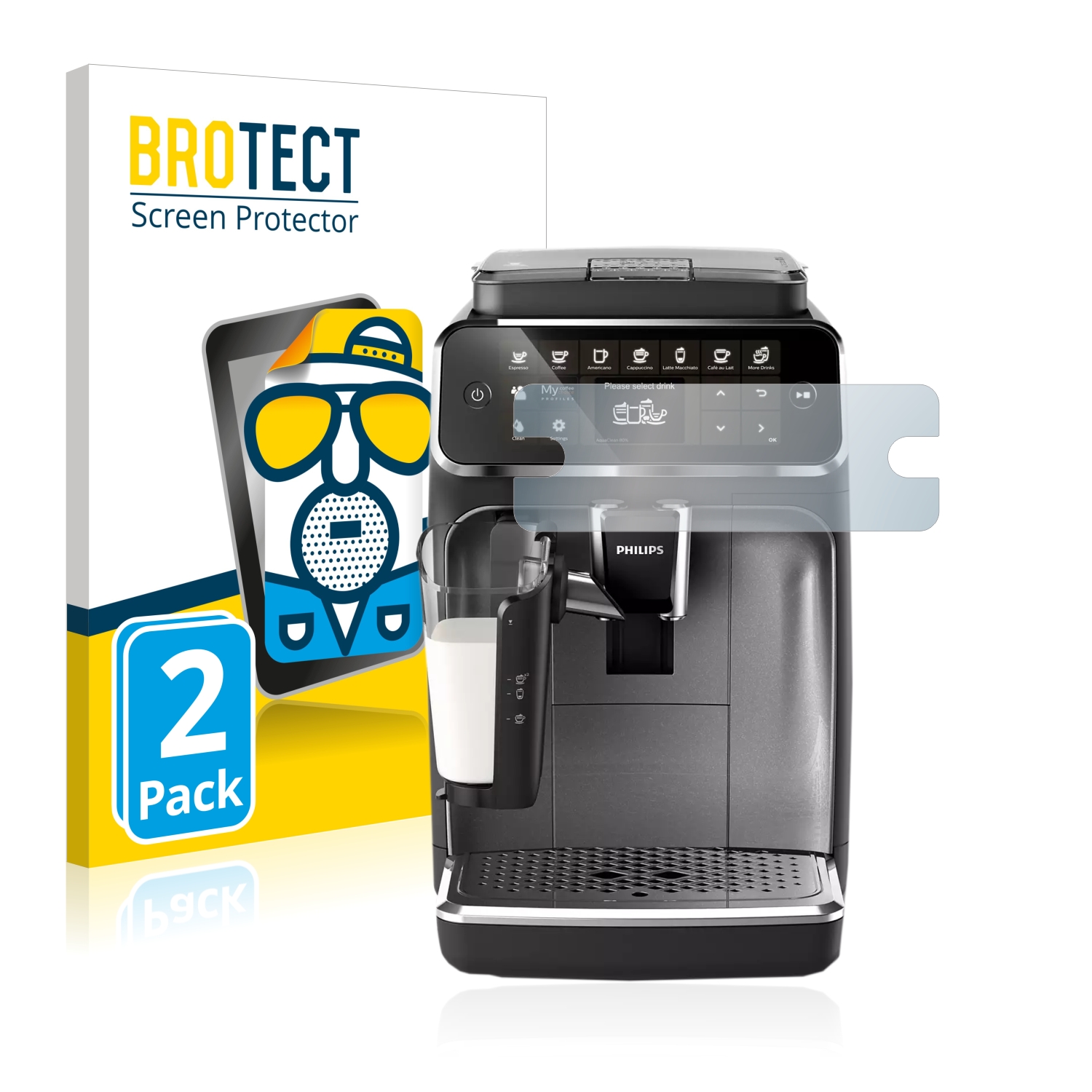 2x BROTECT Entspiegelungs-Folie pro Philips Series 4300