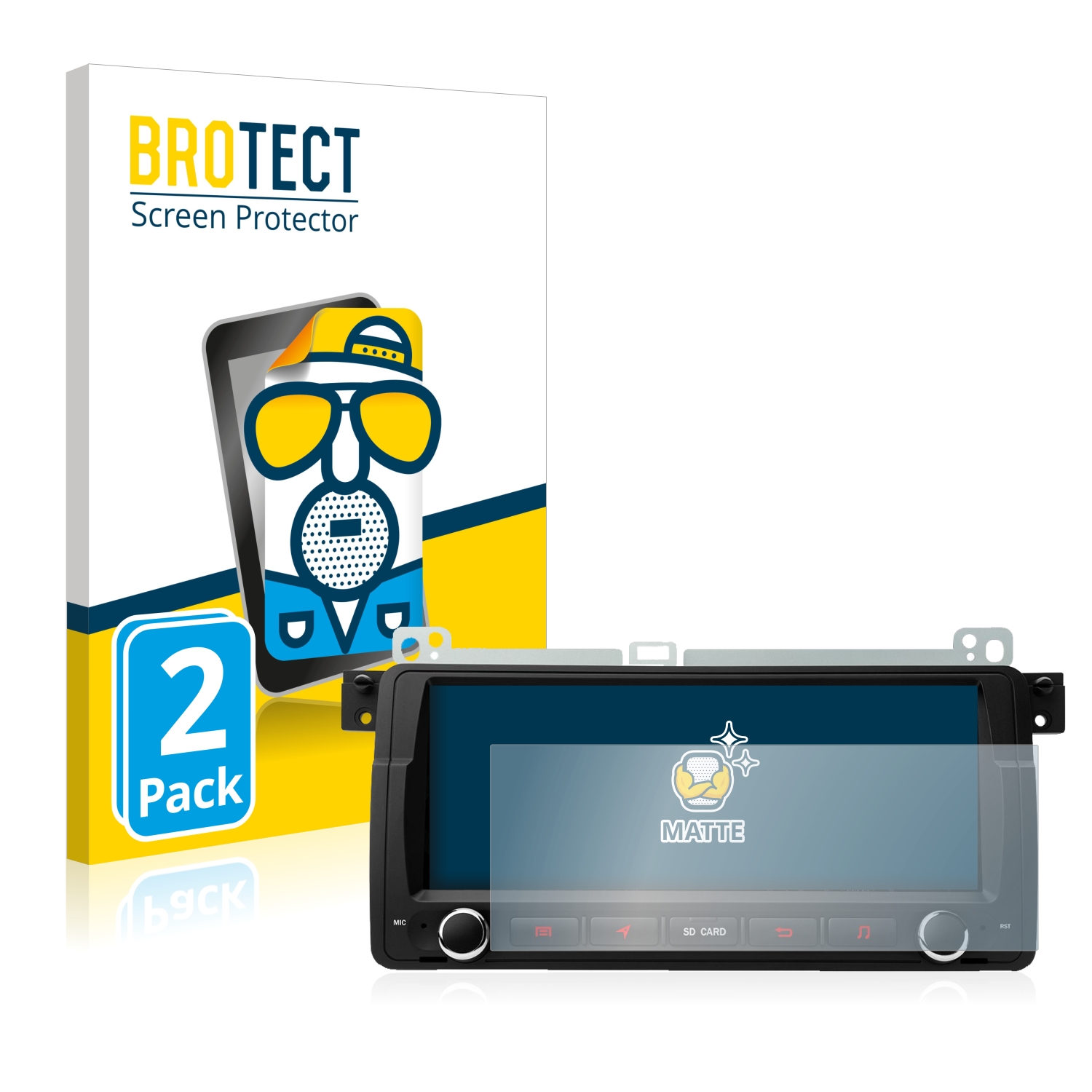 2x BROTECT Entspiegelungs-Folie pro Xtrons PQ8046BL