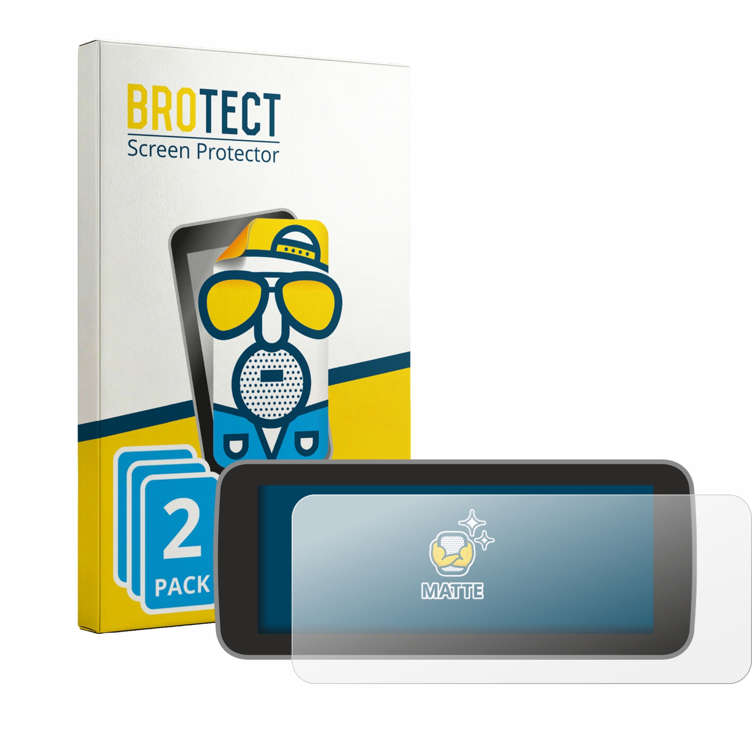 2x BROTECT Entspiegelungs-Folie pro Fiat 500 E Uconnect 5 10