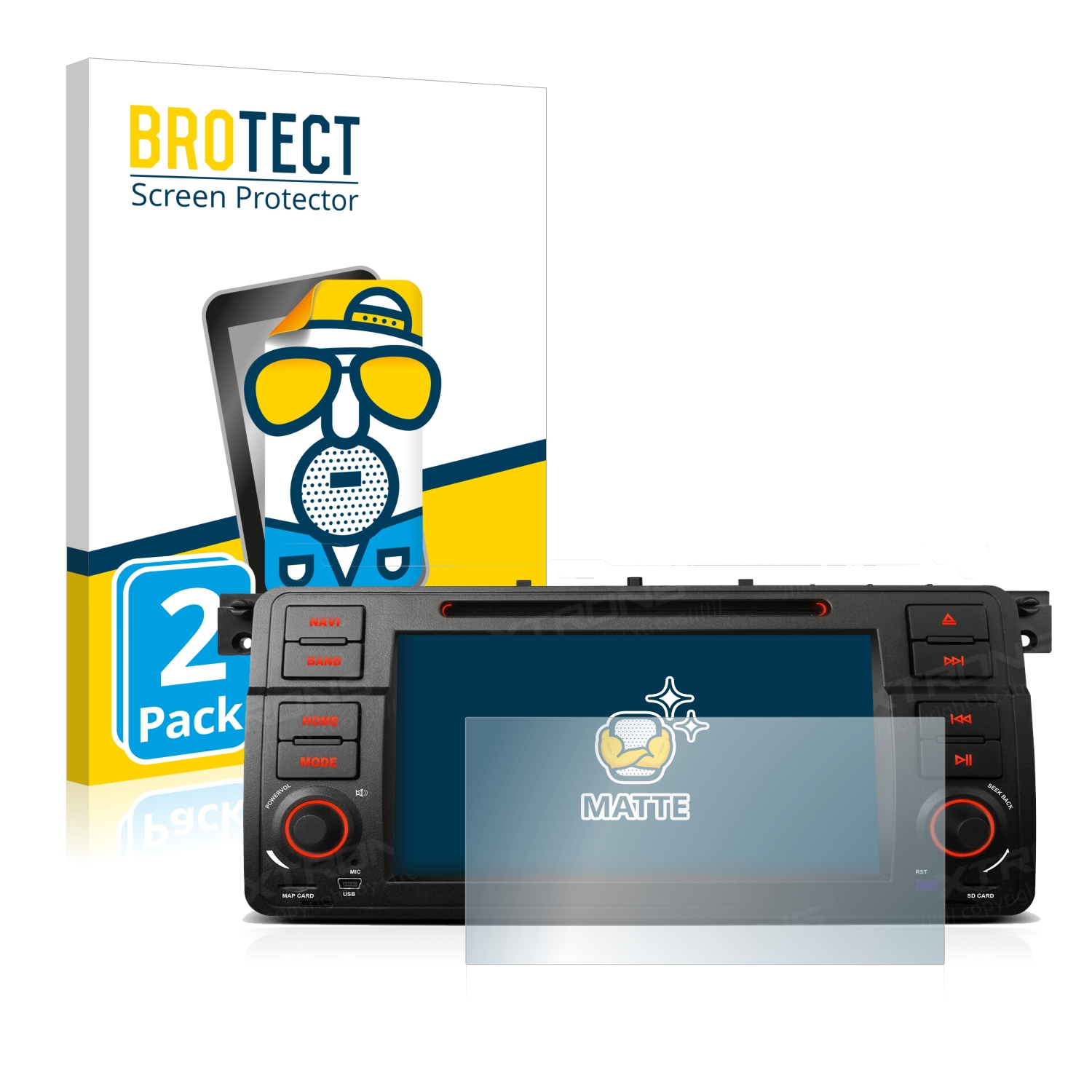 2x BROTECT Entspiegelungs-Folie pro Xtrons PQ7046B