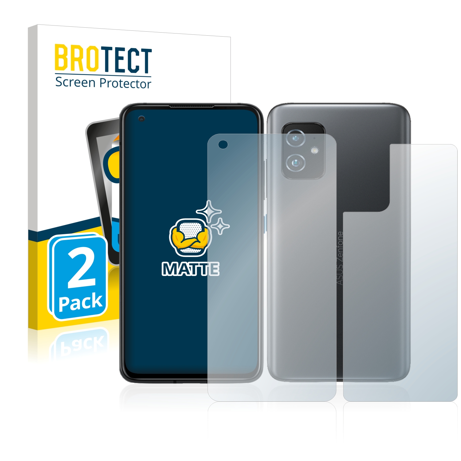 2x BROTECT Entspiegelungs-Folie pro ASUS ZenFone 8 (displej+zadní strana)