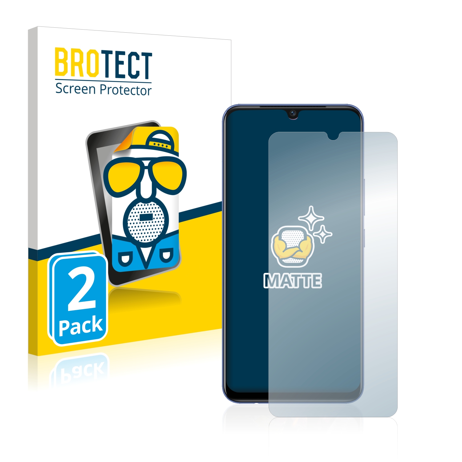 2x BROTECT Entspiegelungs-Folie pro Vivo V21e 5G