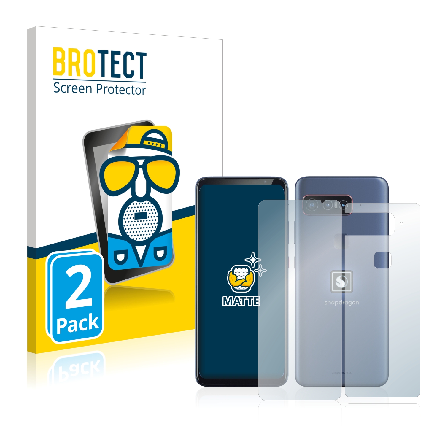 2x BROTECT Entspiegelungs-Folie pro ASUS Smartphone for Snapdragon Insiders (displej+zadní strana)
