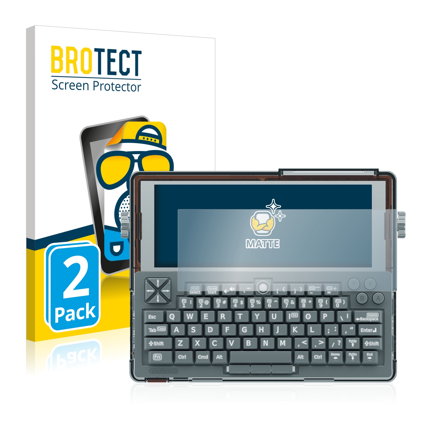 2x BROTECT Entspiegelungs-Folie pro ClockworkPi DevTerm
