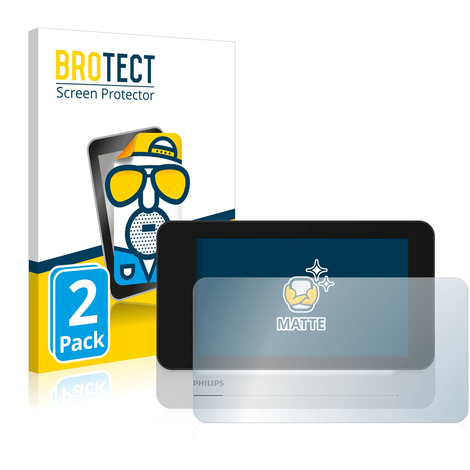 2x BROTECT Entspiegelungs-Folie pro Philips WelcomeEye Connect