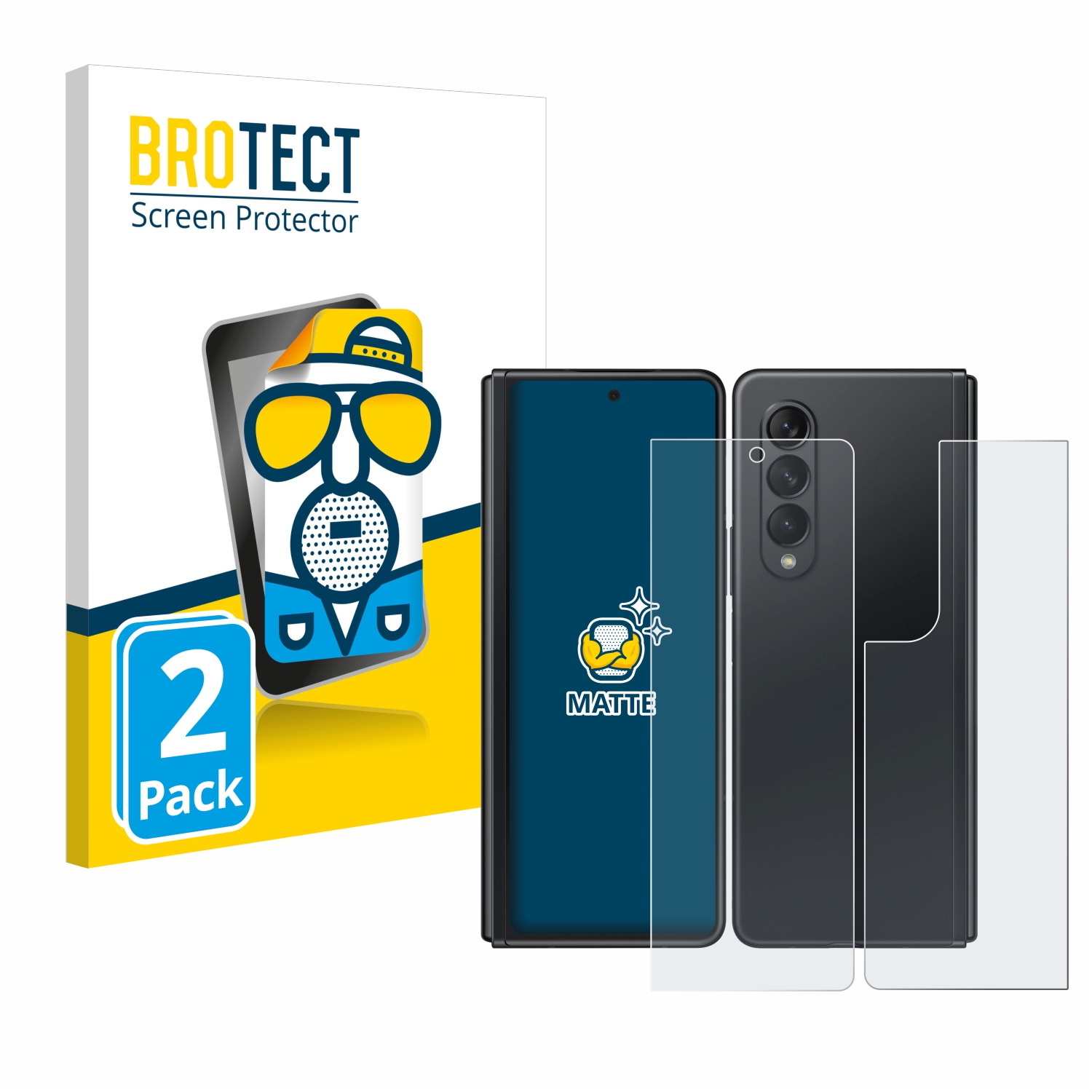 2x BROTECT Entspiegelungs-Folie pro Samsung Galaxy Z Fold 3 5G (displej+zadní strana)
