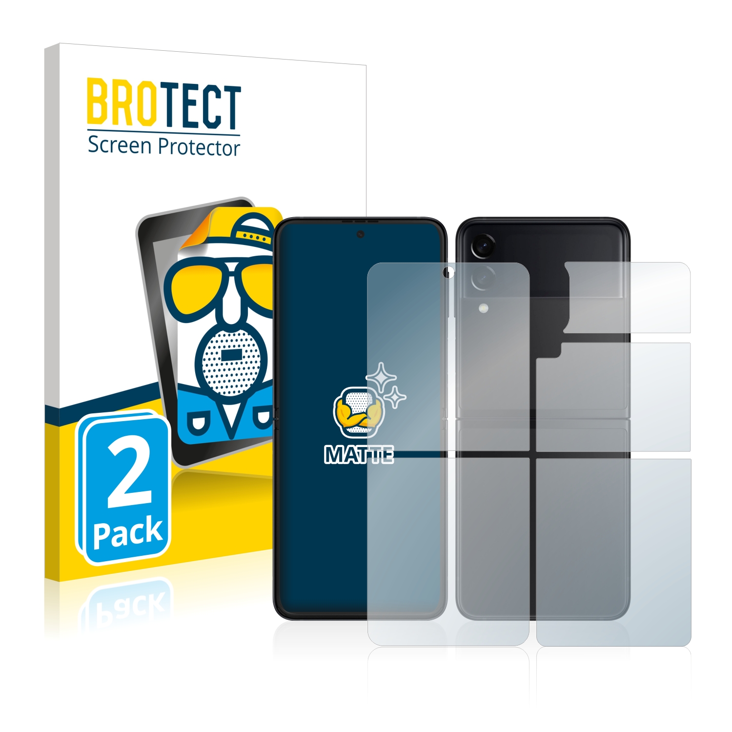 2x BROTECT Entspiegelungs-Folie pro Samsung Galaxy Z Flip 3 5G (displej+zadní strana)