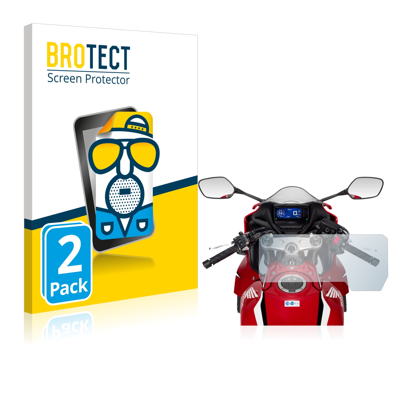 2x BROTECT Entspiegelungs-Folie pro Honda CBR650R 2019-2021
