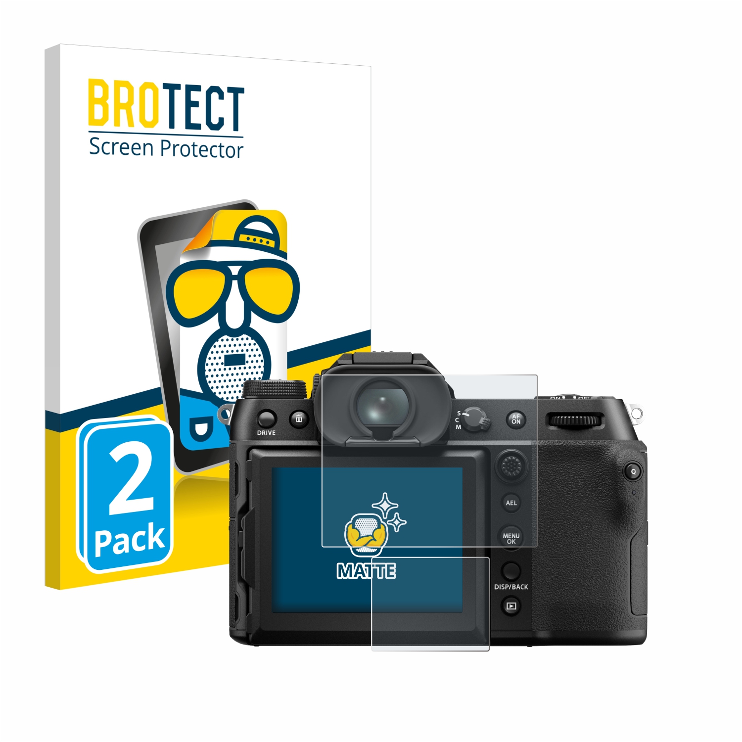 2x BROTECT Entspiegelungs-Folie pro Fujifilm GFX50S II