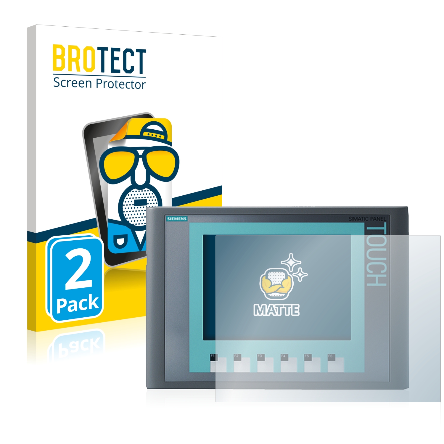 2x BROTECT Entspiegelungs-Folie pro Siemens Simatic HMI KTP 600 Basic Color PN