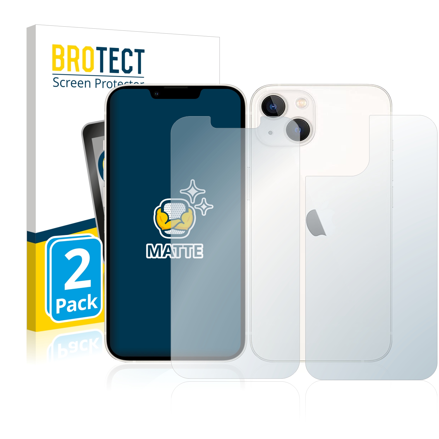 2x BROTECT Entspiegelungs-Folie pro Apple iPhone 13 (displej+zadní strana)