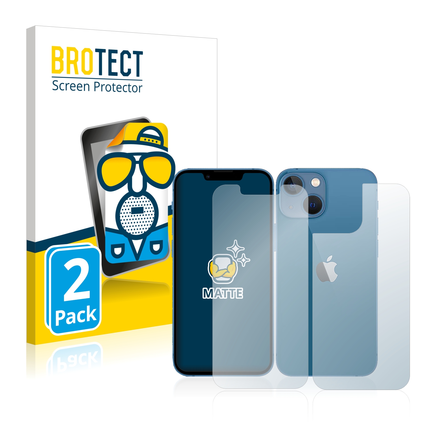 2x BROTECT Entspiegelungs-Folie pro Apple iPhone 13 mini (displej+zadní strana)