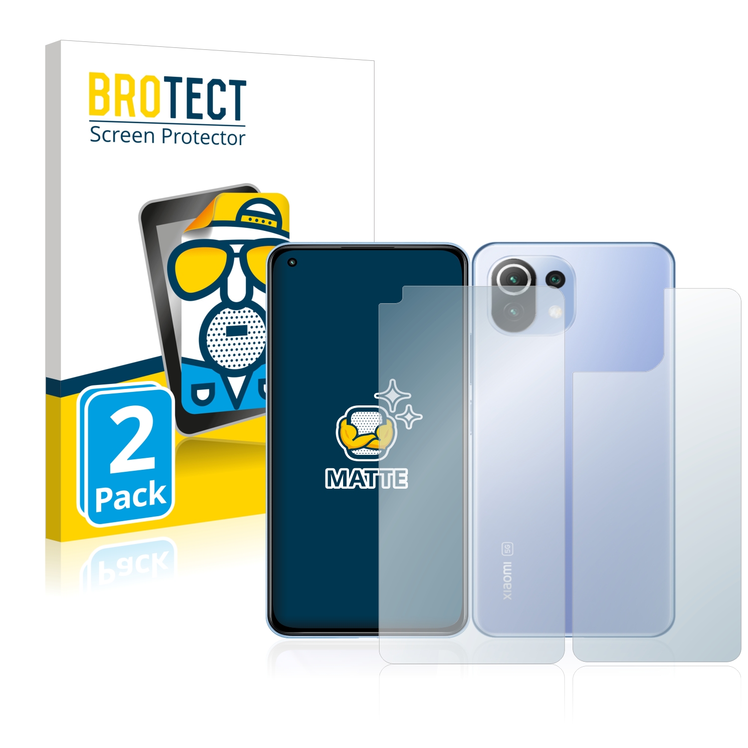 2x BROTECT Entspiegelungs-Folie pro Xiaomi 11 Lite 5G NE (displej+zadní strana)