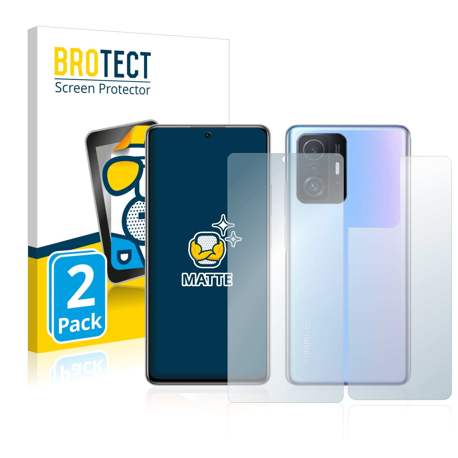 2x BROTECT Entspiegelungs-Folie pro Xiaomi 11T (displej+zadní strana)