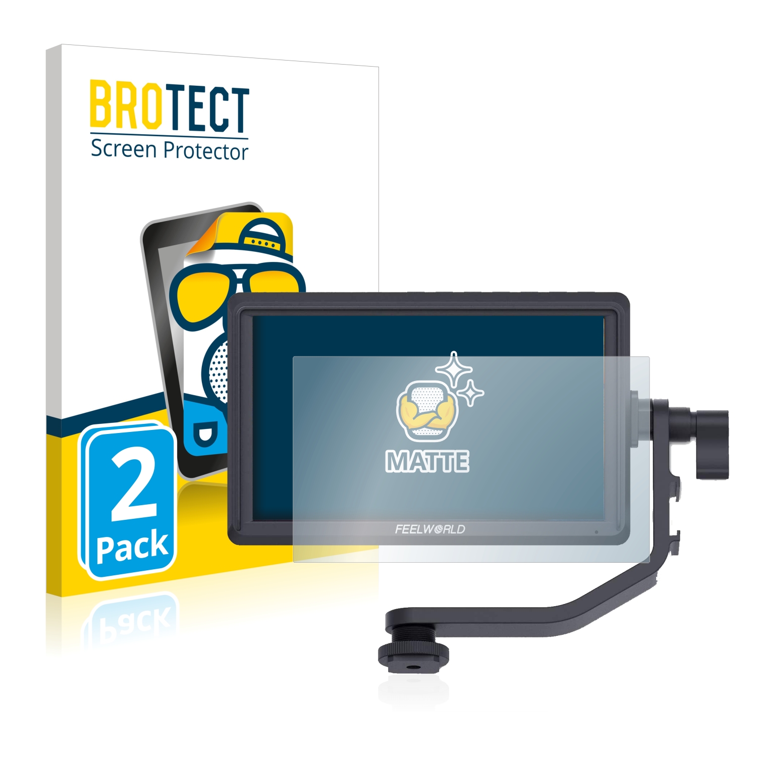 2x BROTECT Entspiegelungs-Folie pro Feelworld FW568 5.5