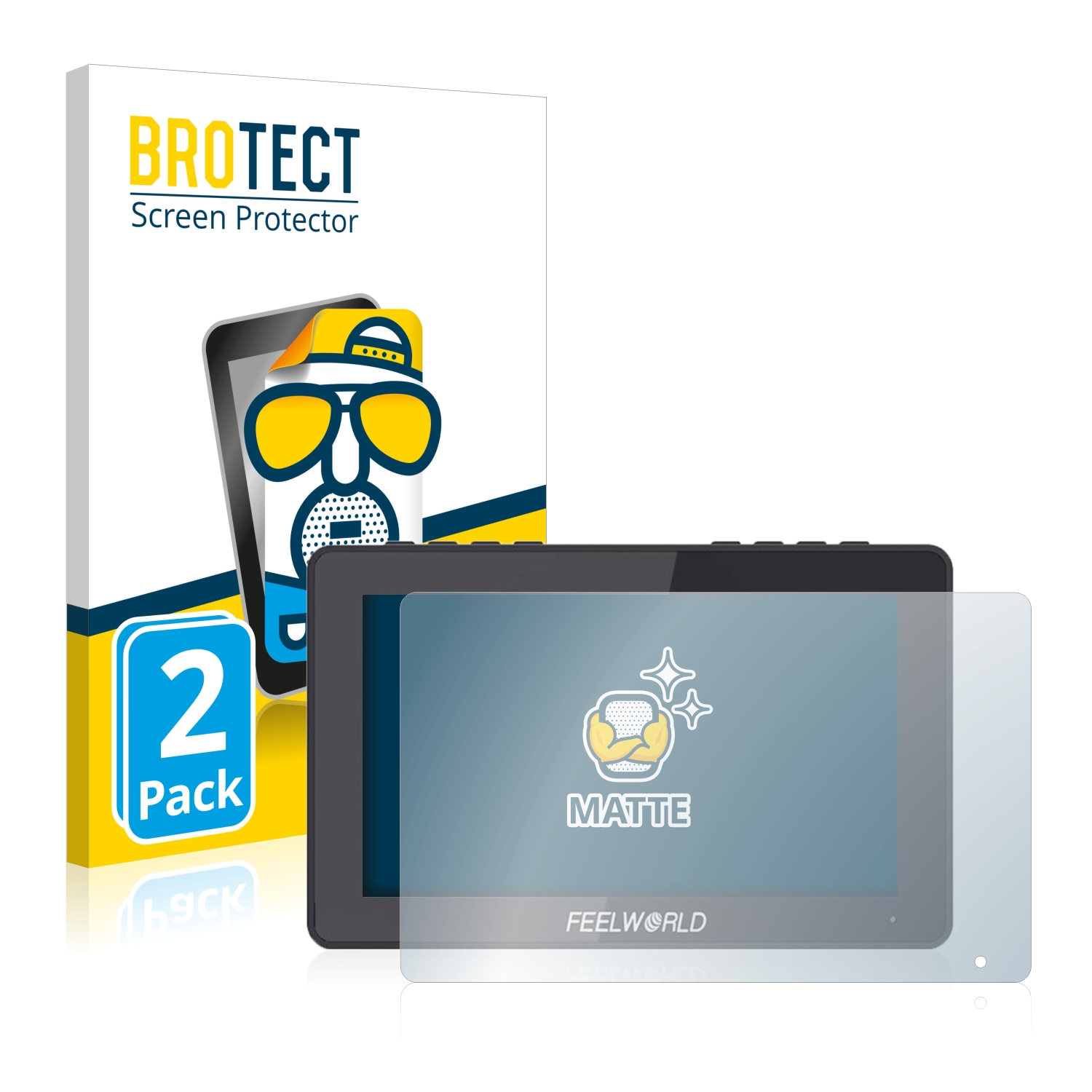 2x BROTECT Entspiegelungs-Folie pro Feelworld F5 PRO V2 5.5