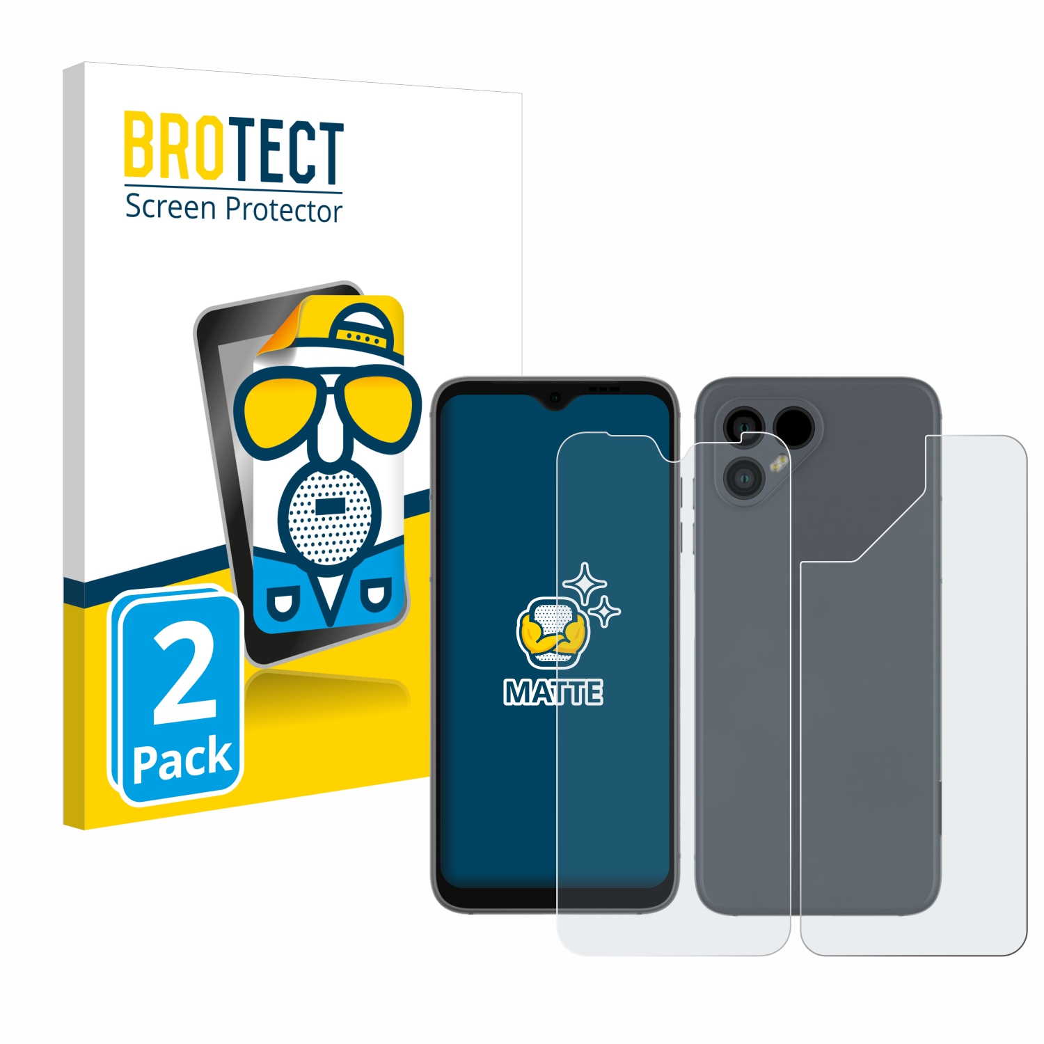 2x BROTECT Entspiegelungs-Folie pro Fairphone 4 (displej+zadní strana)