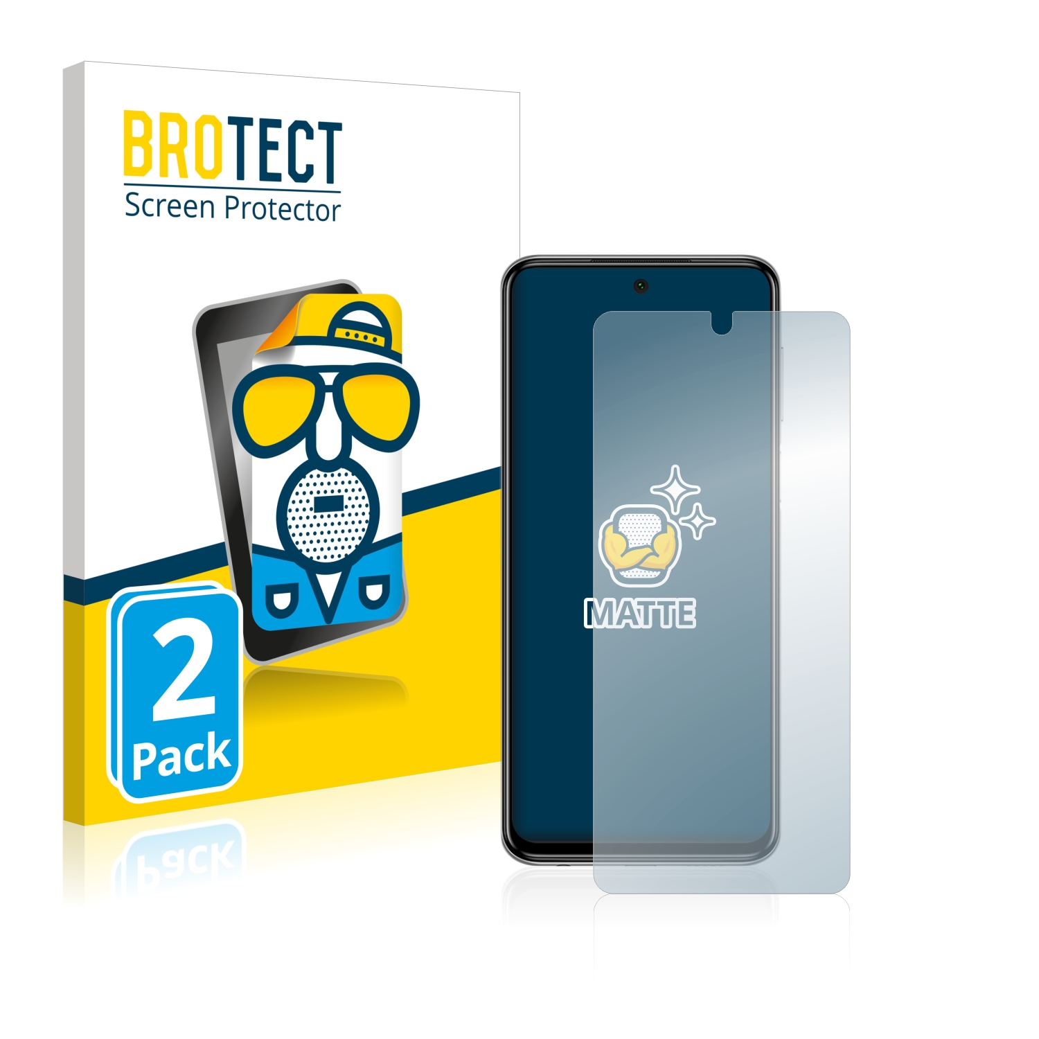 2x BROTECT Entspiegelungs-Folie pro Xiaomi Redmi Note 10 Lite