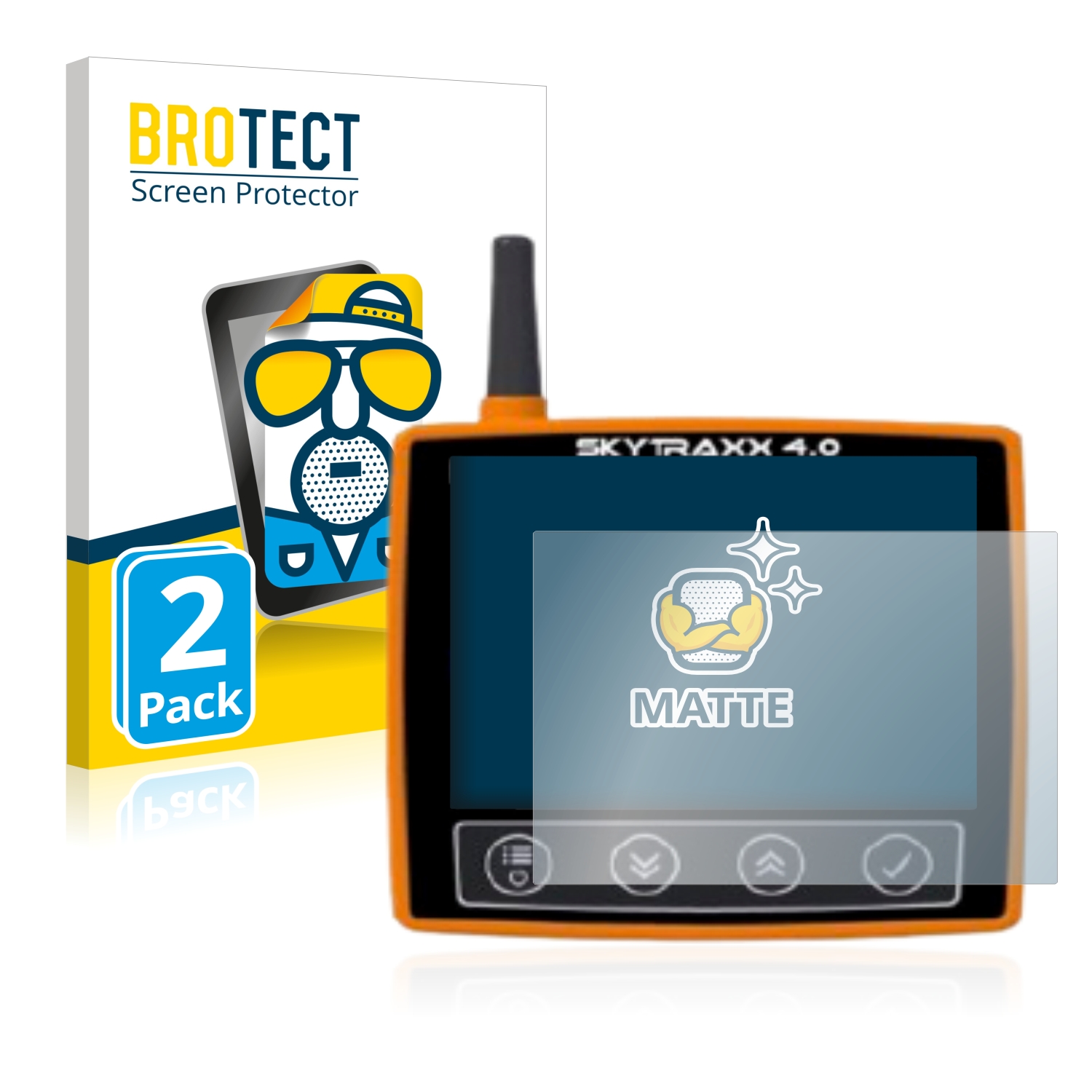 2x BROTECT Entspiegelungs-Folie pro Skytraxx 4.0