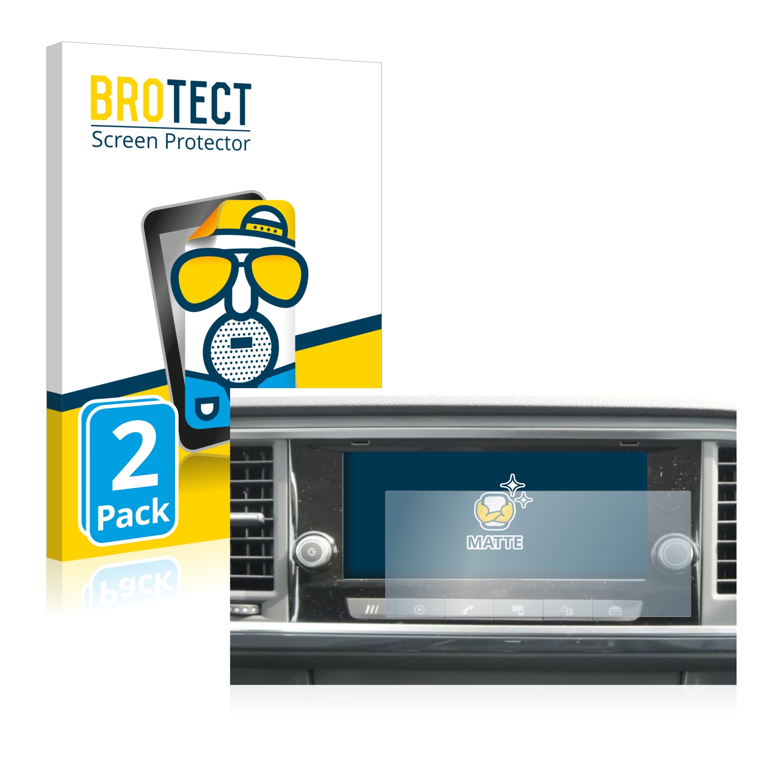 2x BROTECT Entspiegelungs-Folie pro Seat Ateca 2021 Media System 8.25