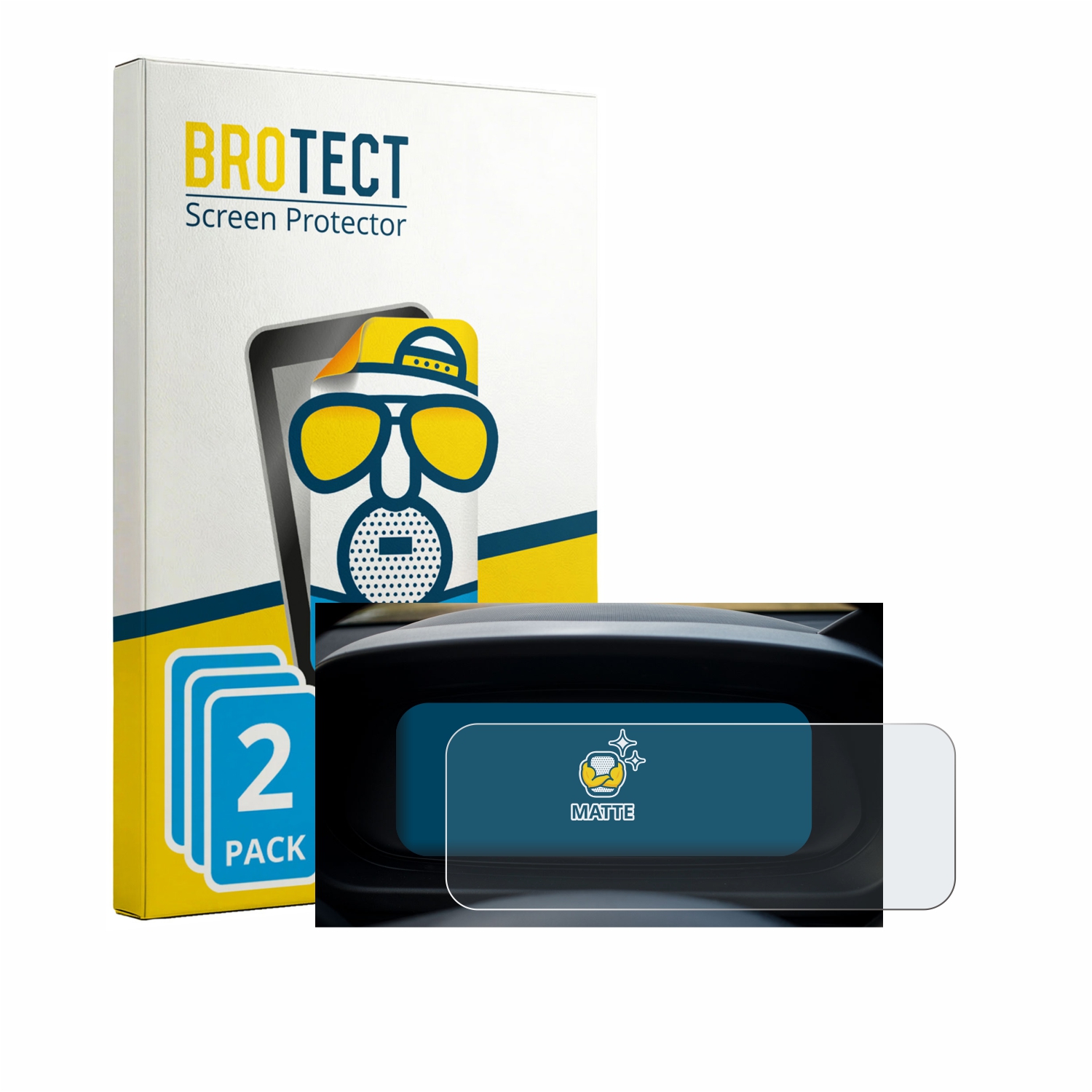 2x BROTECT Entspiegelungs-Folie pro Hyundai i20 BC3 2021 Cockpit