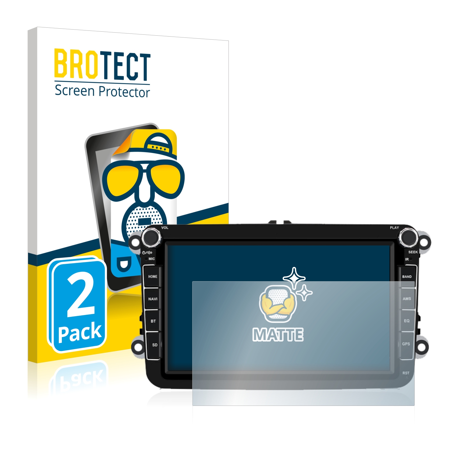 2x BROTECT Entspiegelungs-Folie pro Isudar T72 8