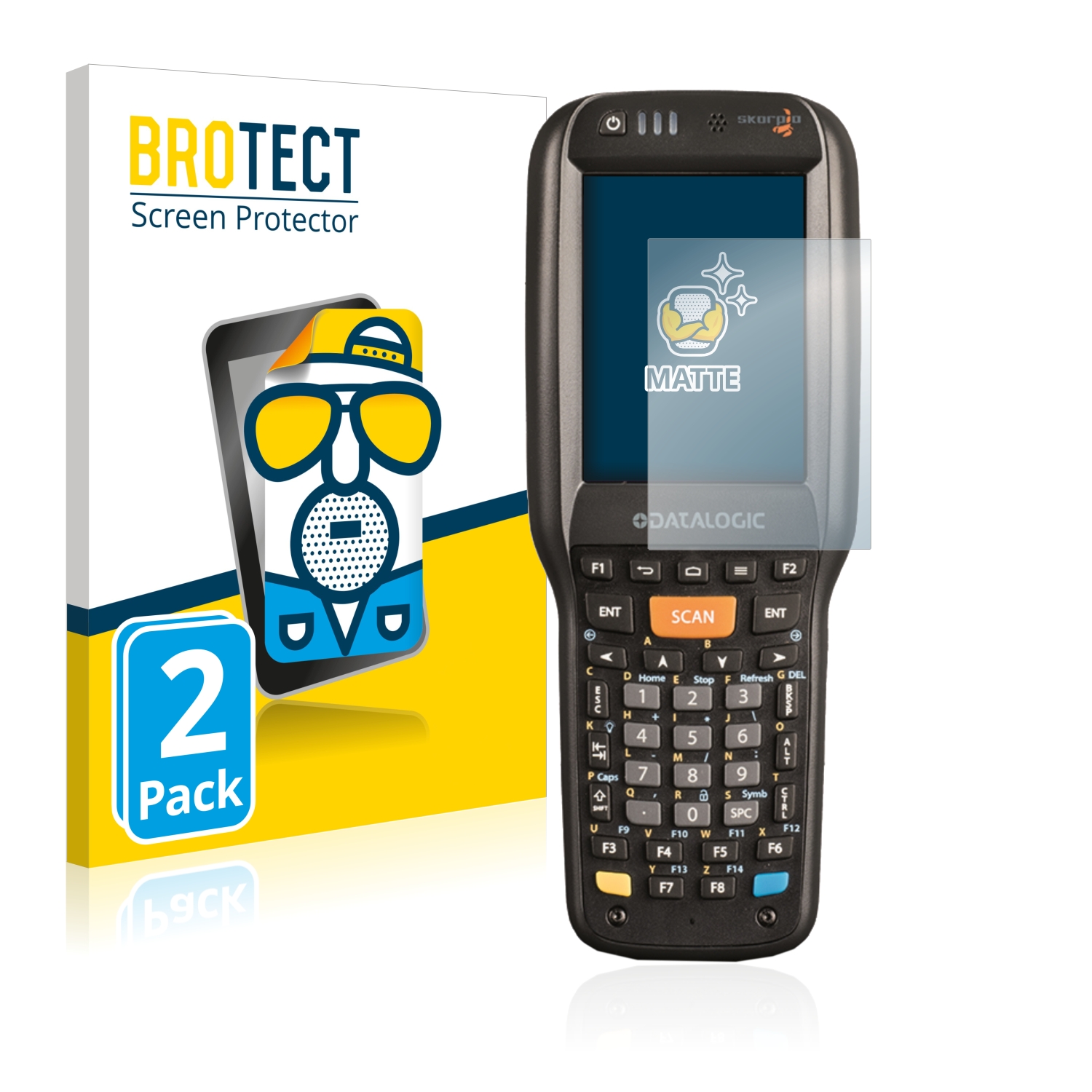 2x BROTECT Entspiegelungs-Folie pro Datalogic Skorpio X4