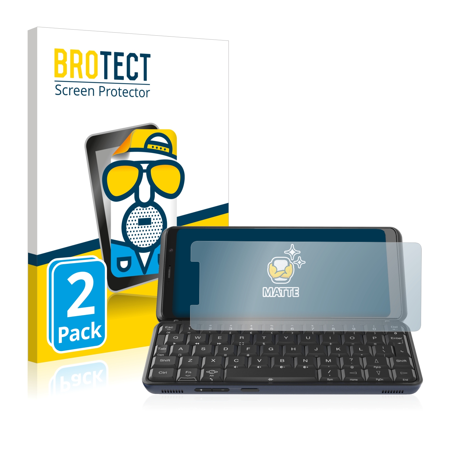 2x BROTECT Entspiegelungs-Folie pro Planet Computers Astro Slide 5G