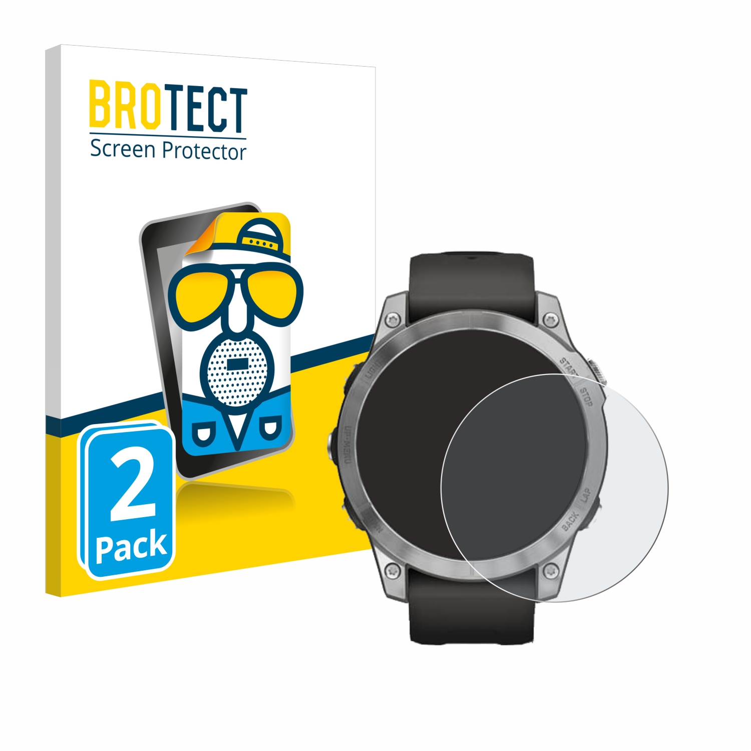 2x BROTECT Entspiegelungs-Folie pro Garmin Fenix 7 (47 mm)