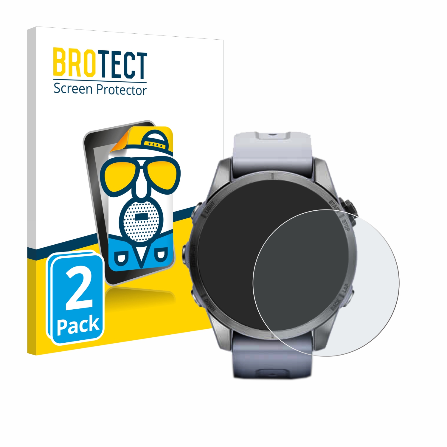 2x BROTECT Entspiegelungs-Folie pro Garmin Fenix 7S (42 mm)