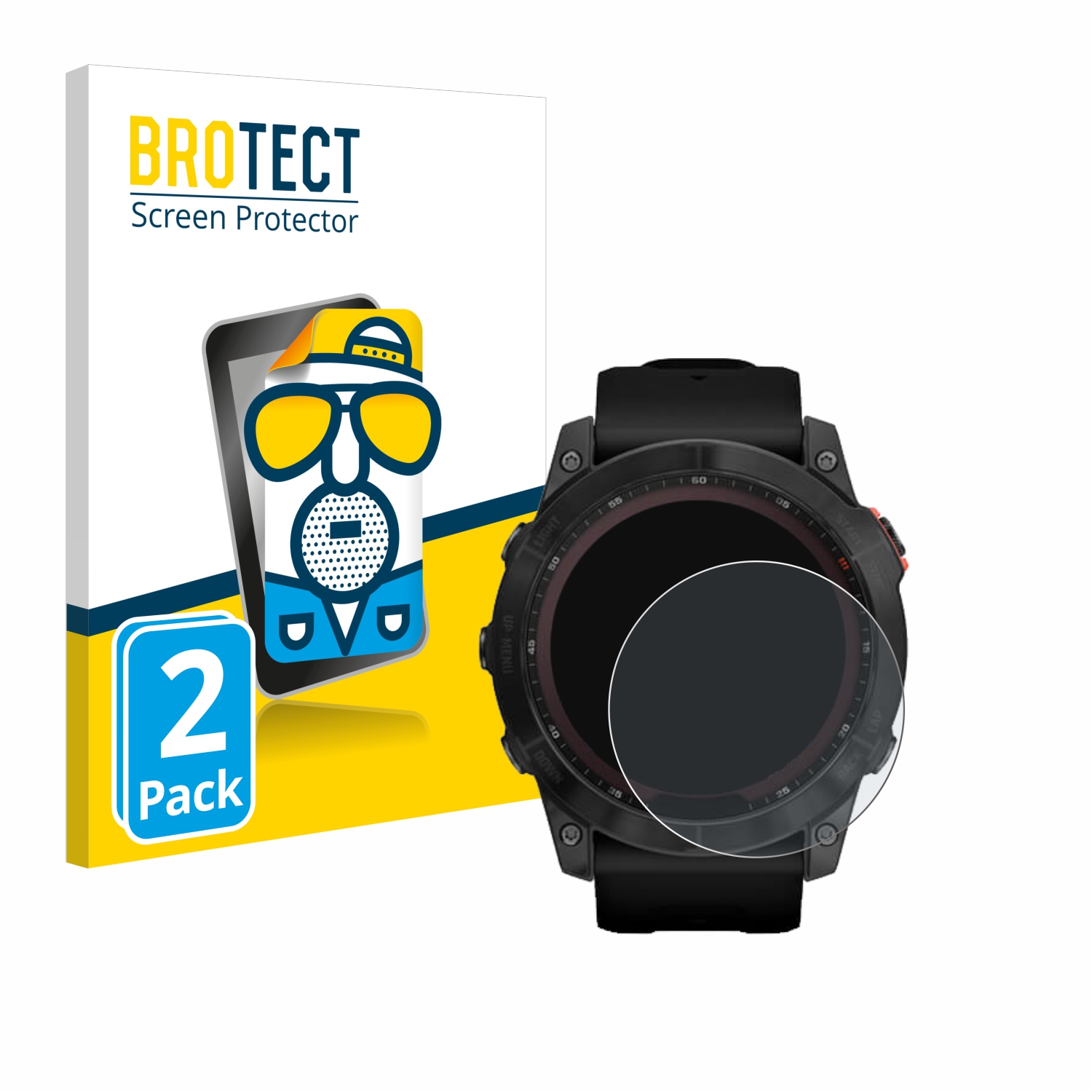 2x BROTECT Entspiegelungs-Folie pro Garmin Fenix 7X (51 mm)