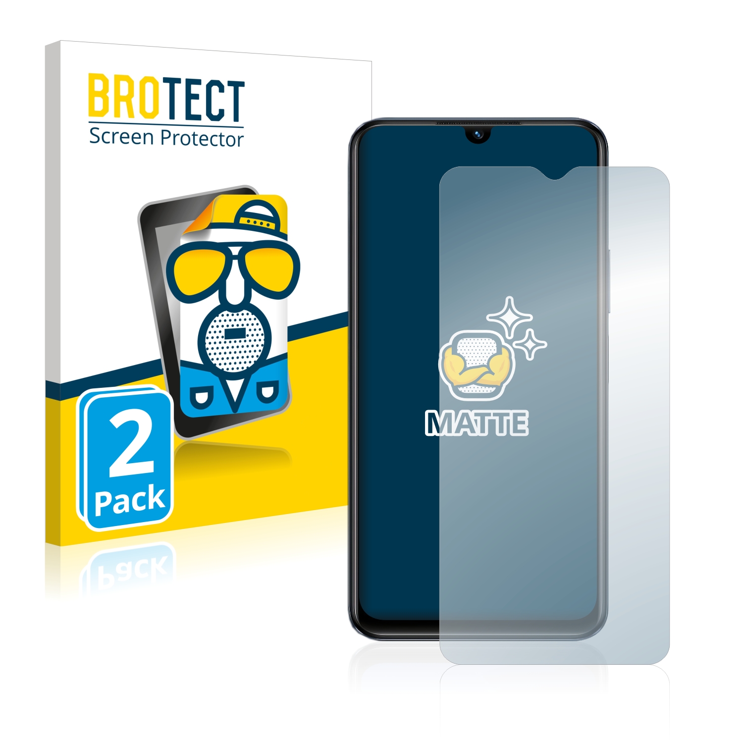 2x BROTECT Entspiegelungs-Folie pro Vivo Y55 5G