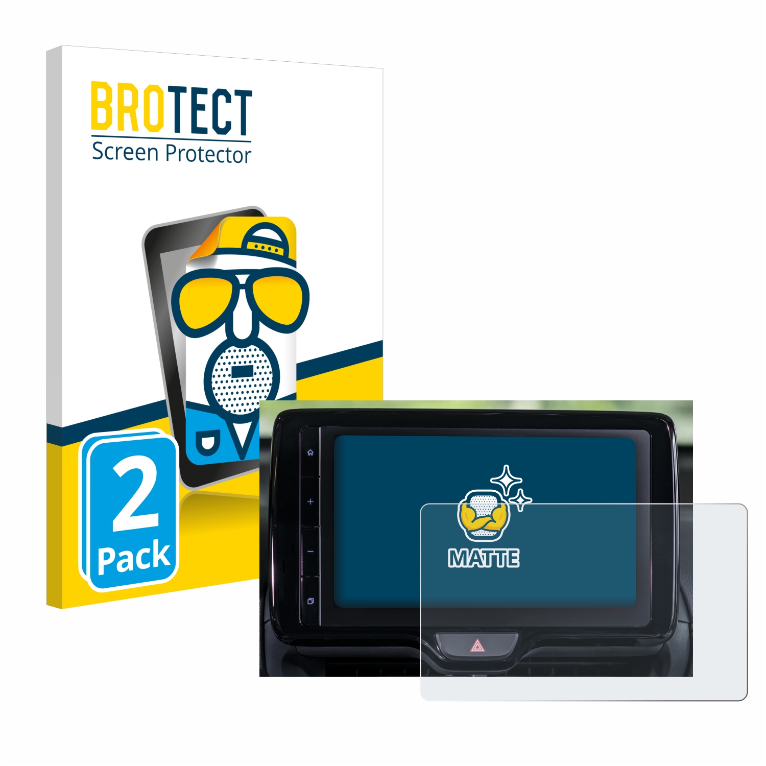 2x BROTECT Entspiegelungs-Folie pro Toyota Yaris Cross 2021 Smart Connect 7