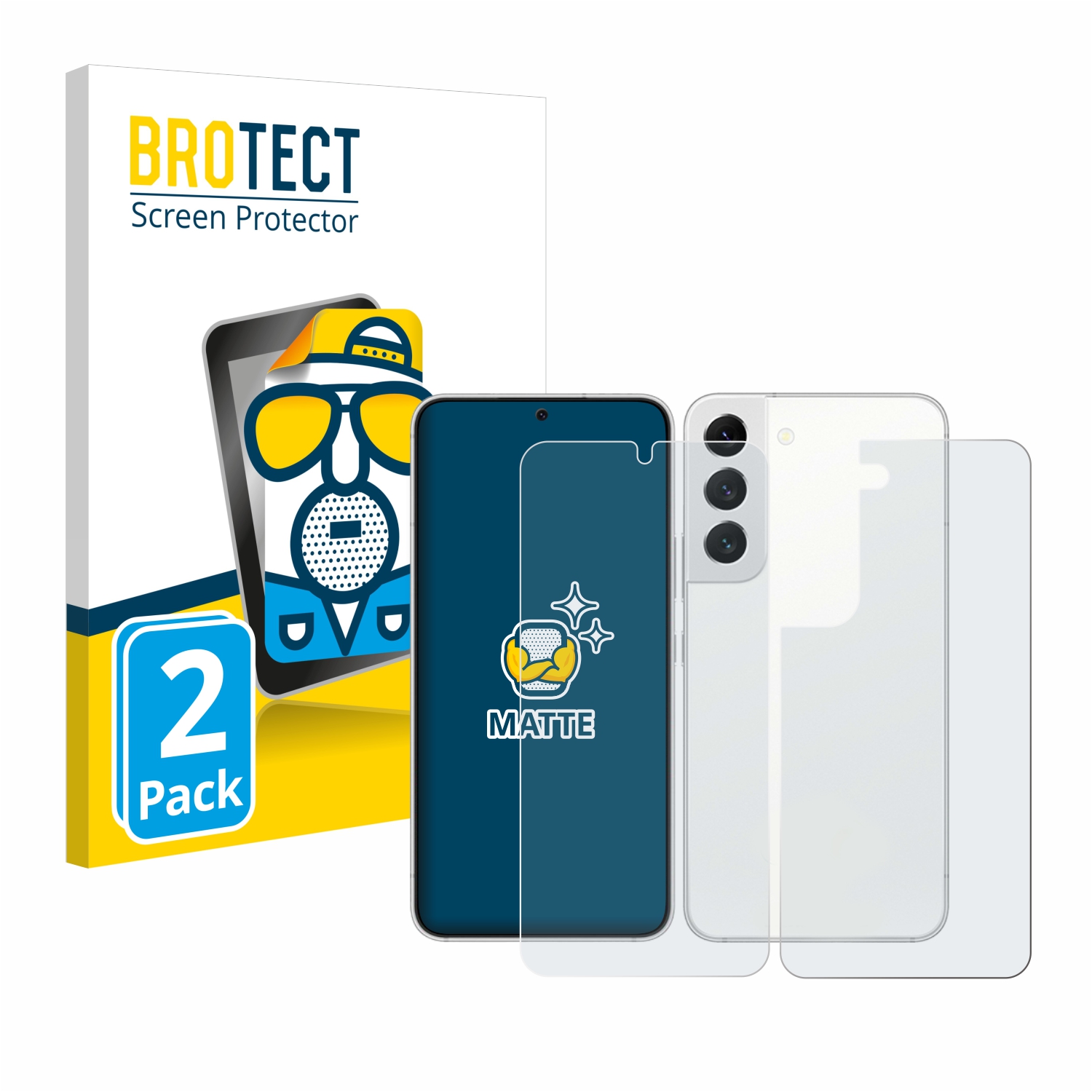 2x BROTECT Entspiegelungs-Folie pro Samsung Galaxy S22 5G (displej+zadní strana)