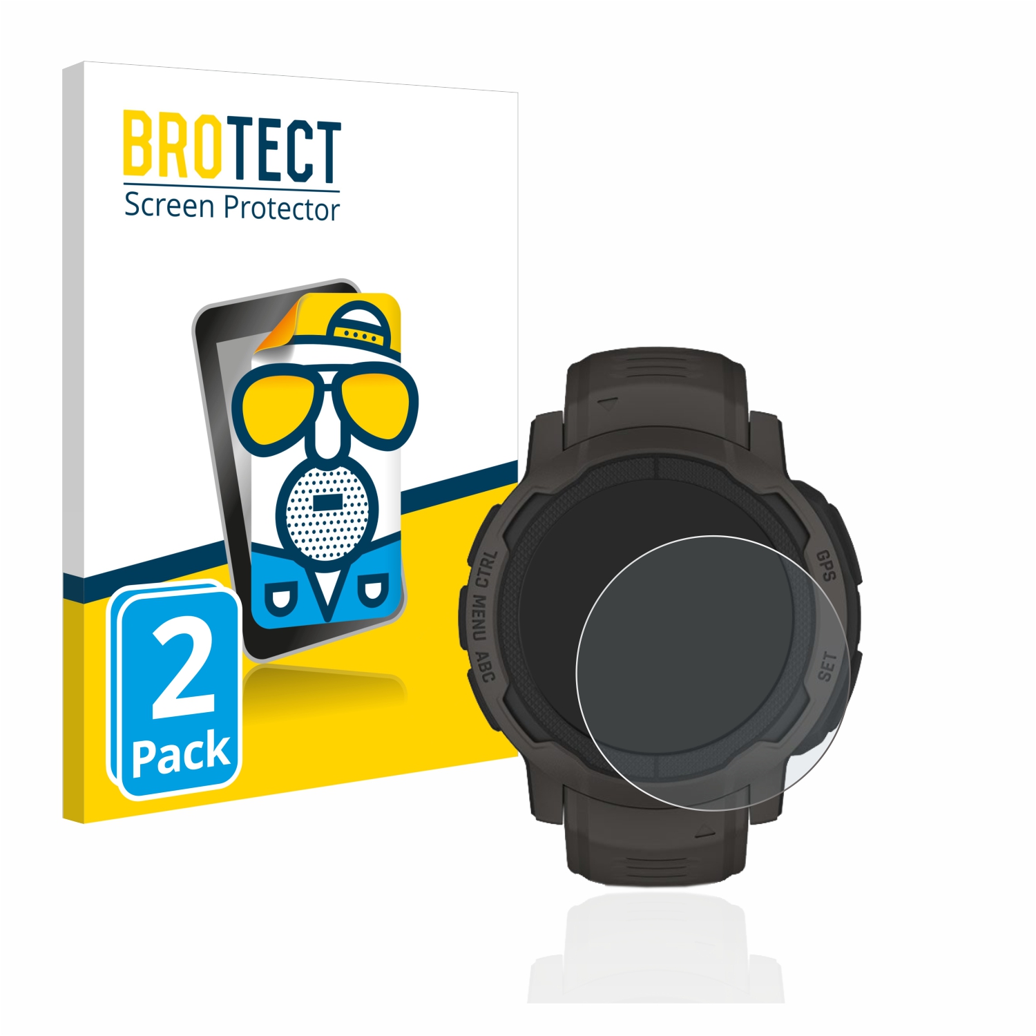 2x BROTECT Entspiegelungs-Folie pro Garmin Instinct 2