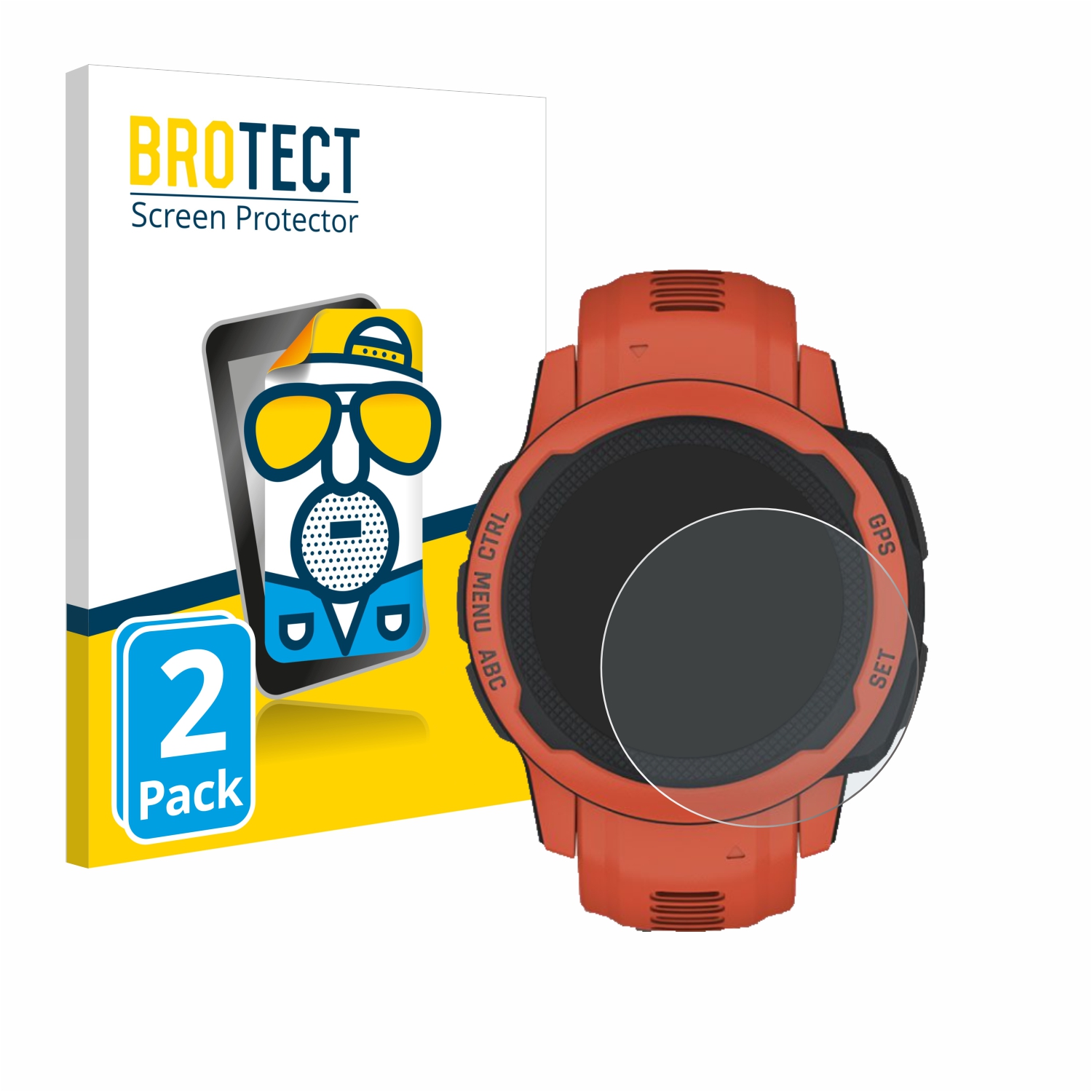 2x BROTECT Entspiegelungs-Folie pro Garmin Instinct 2S