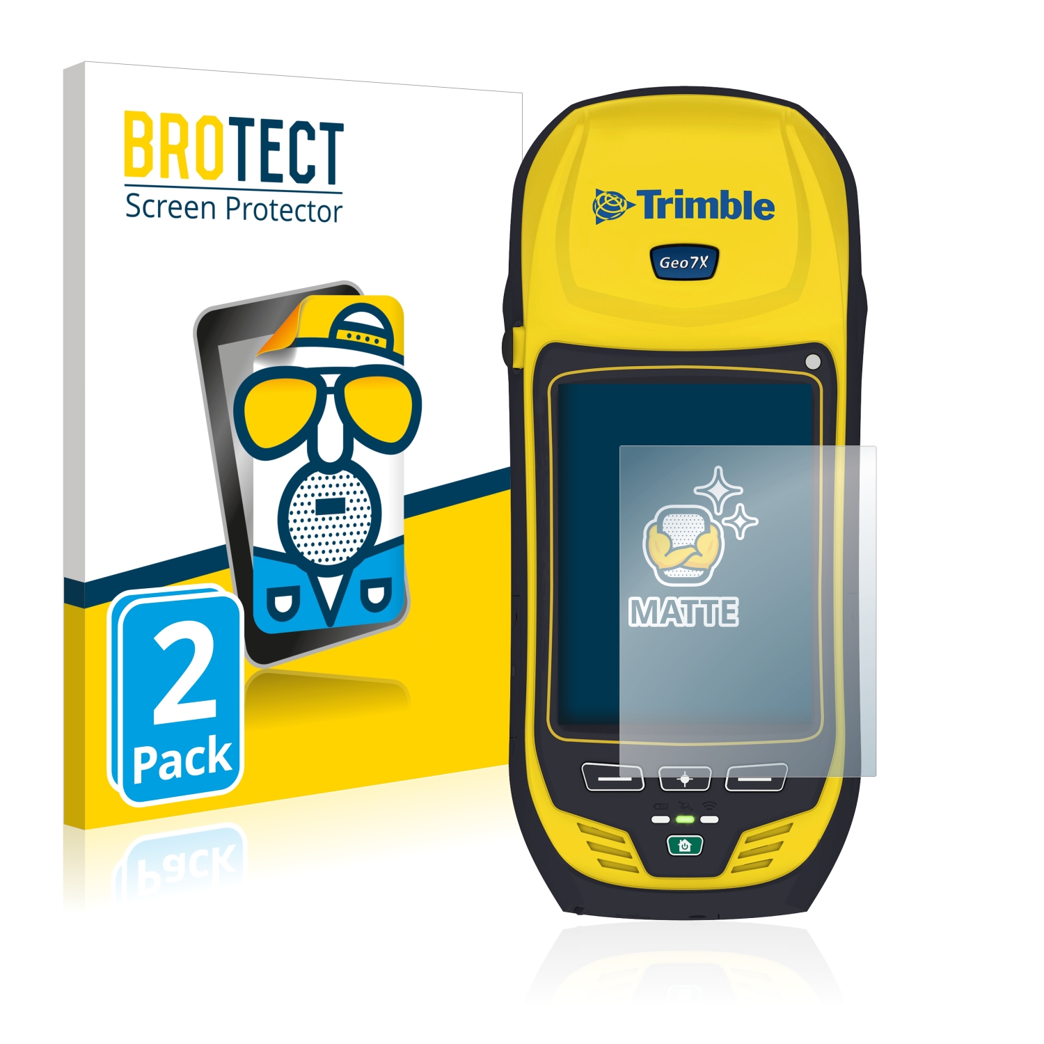 2x BROTECT Entspiegelungs-Folie pro Trimble Geo 7X