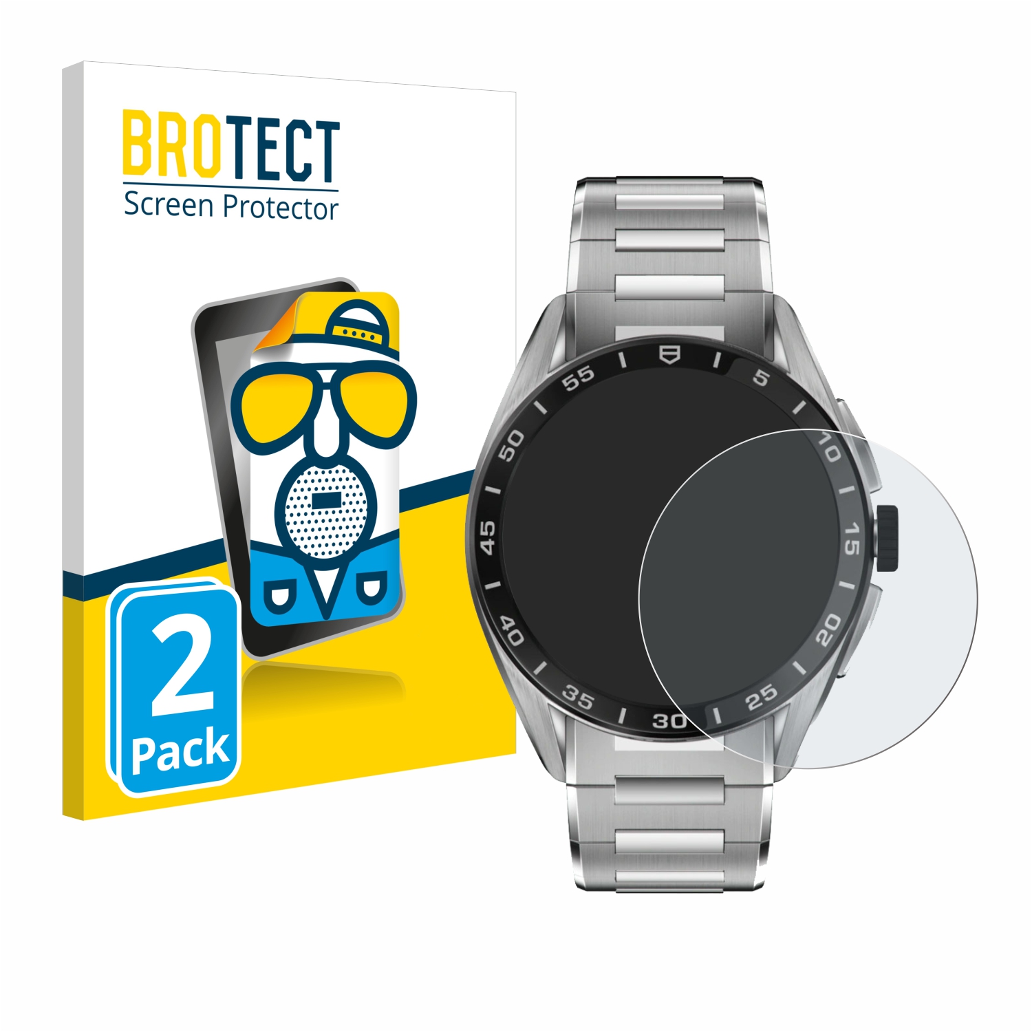 2x BROTECT Entspiegelungs-Folie pro TAG Heuer Connected Calibre E4 (45 mm)