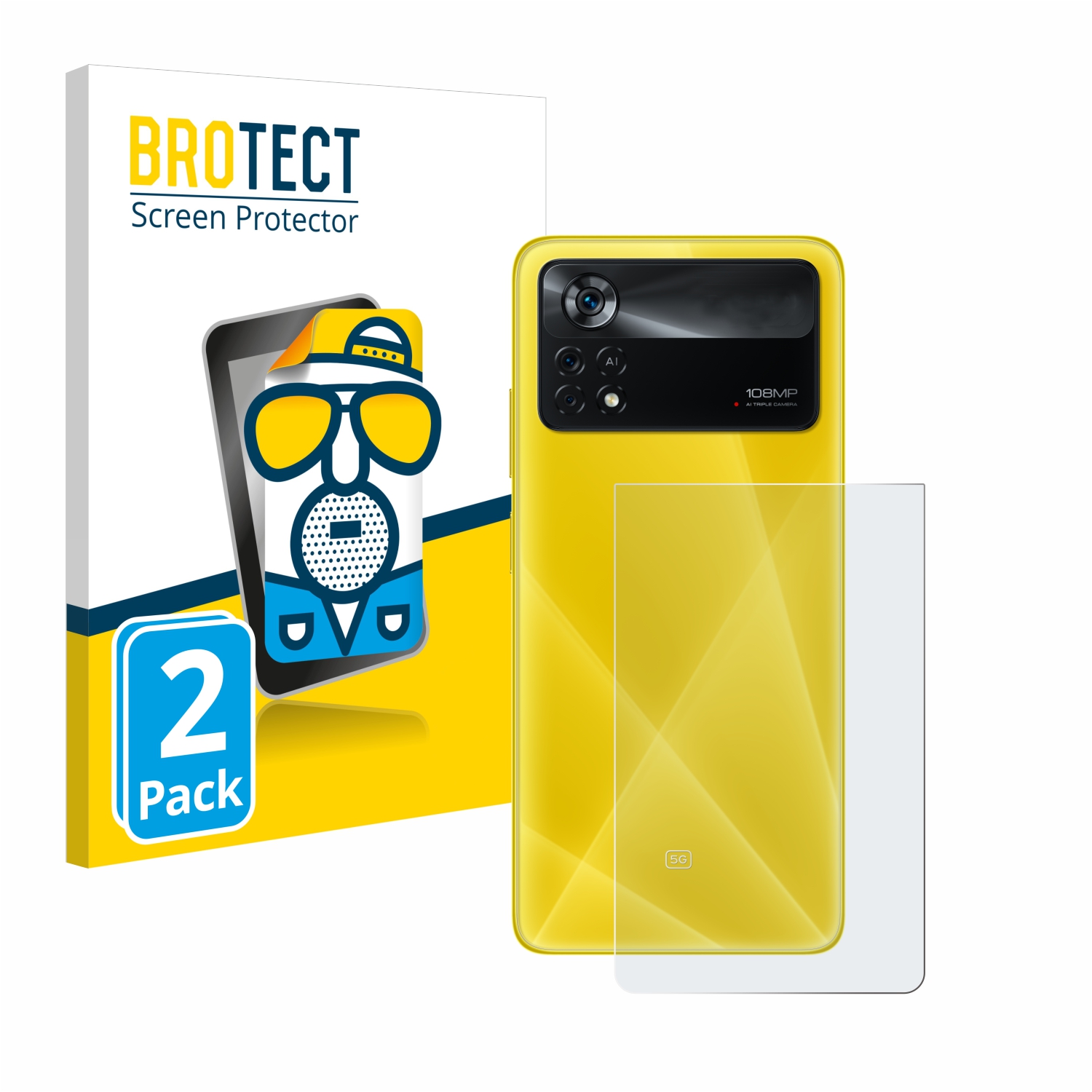 2x BROTECT Entspiegelungs-Folie pro Xiaomi Poco X4 Pro 5G (zadní strana)