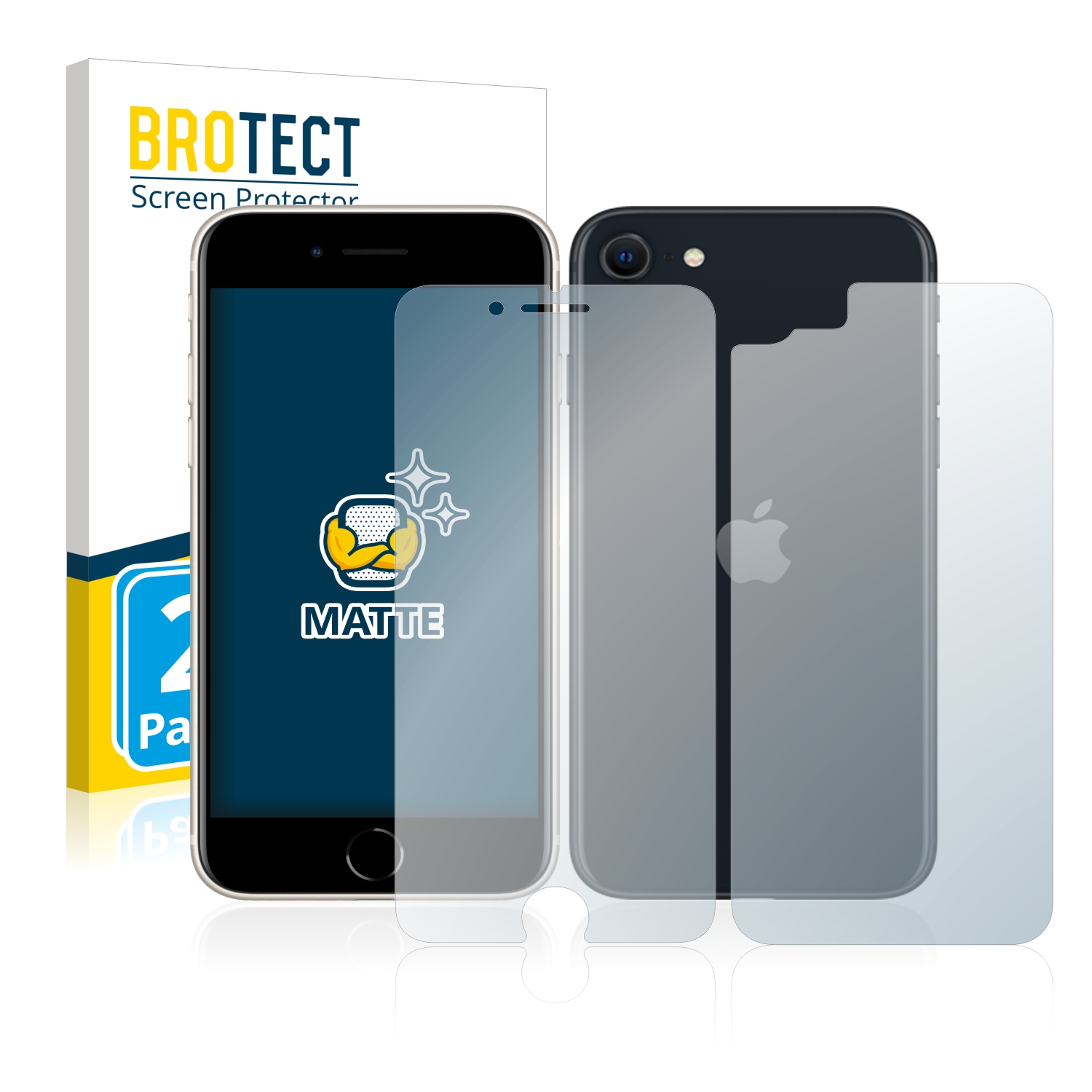 2x BROTECT Entspiegelungs-Folie pro Apple iPhone SE 3 2022 (displej+zadní strana)