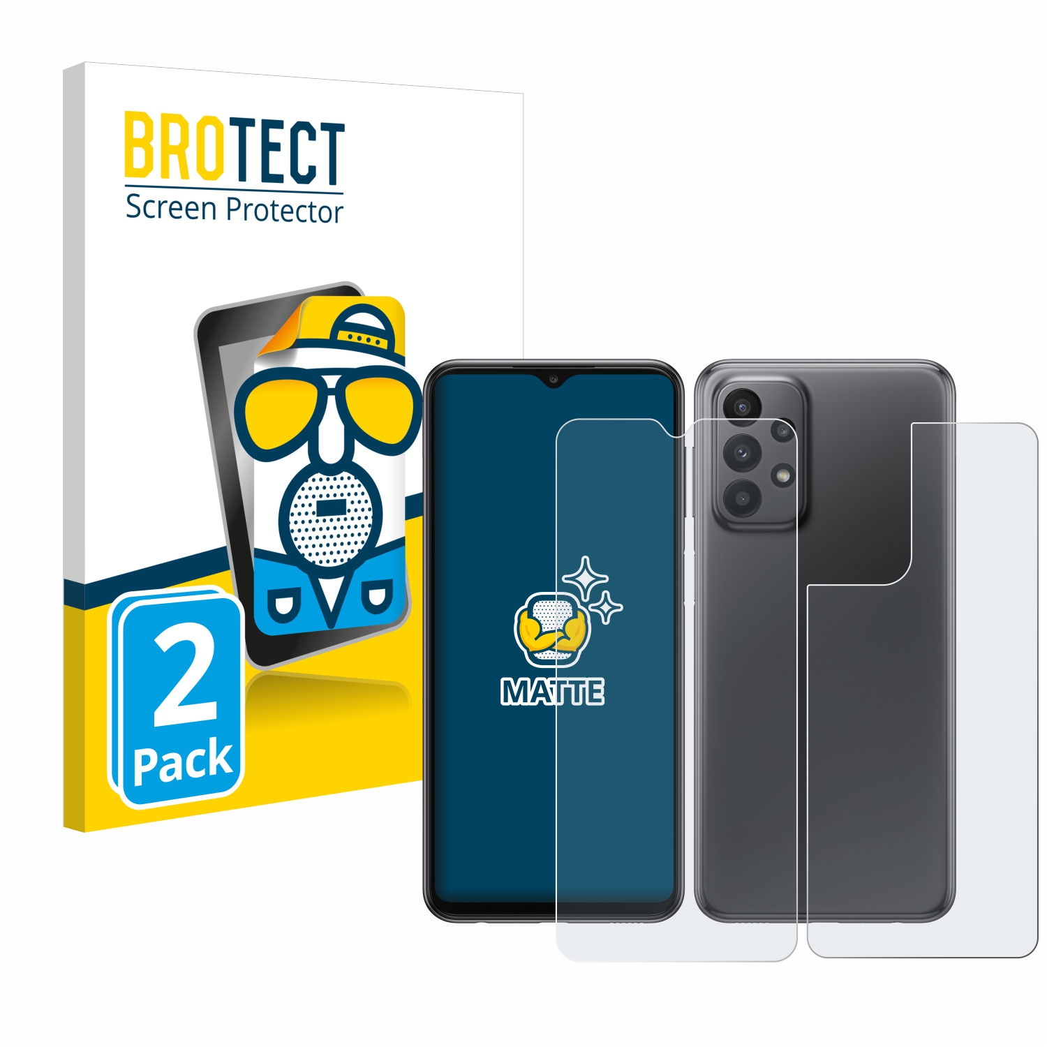 2x BROTECT Entspiegelungs-Folie pro Samsung Galaxy A23 (displej+zadní strana)