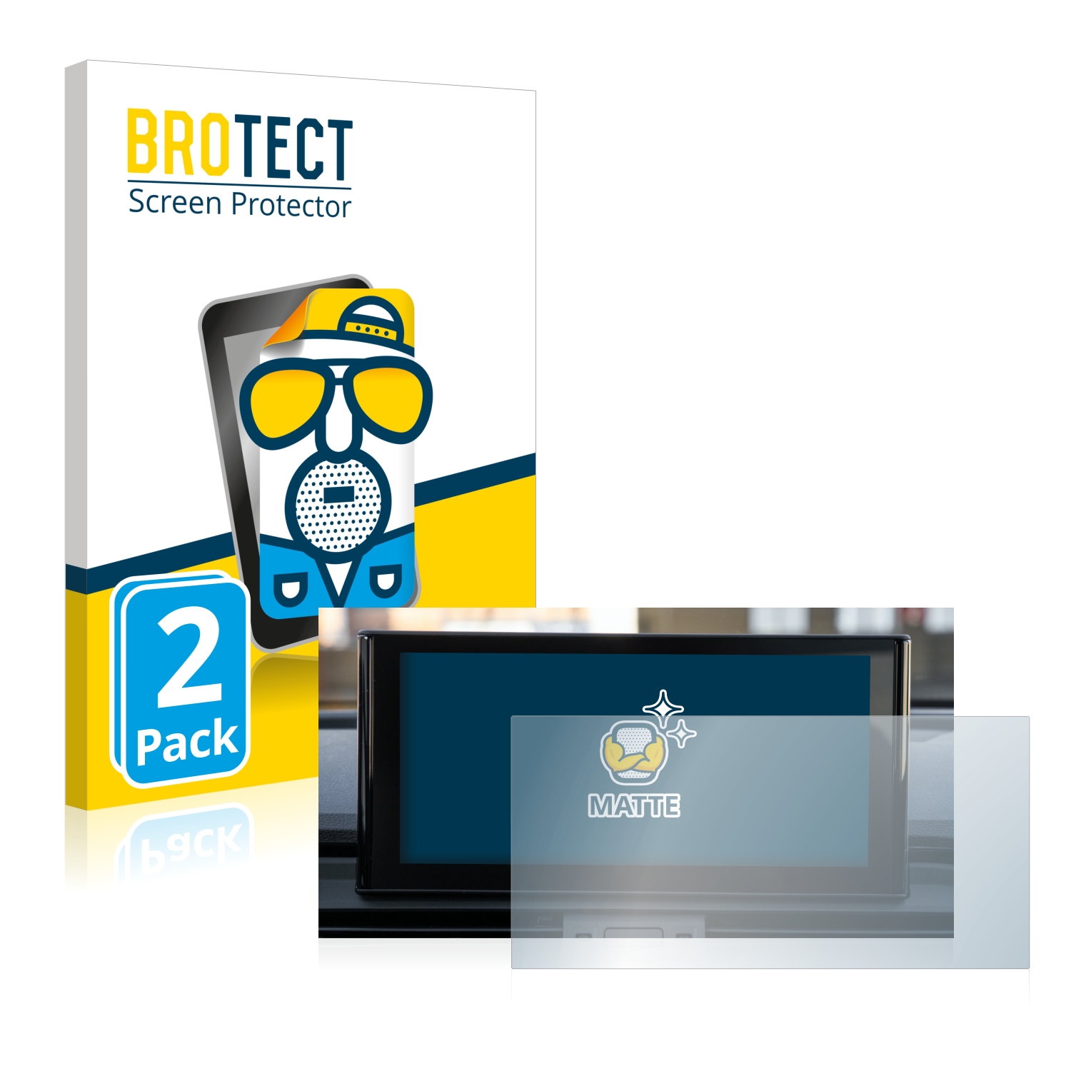 2x BROTECT Entspiegelungs-Folie pro Audi Q5 2021 MMI Navigation Plus 10.1