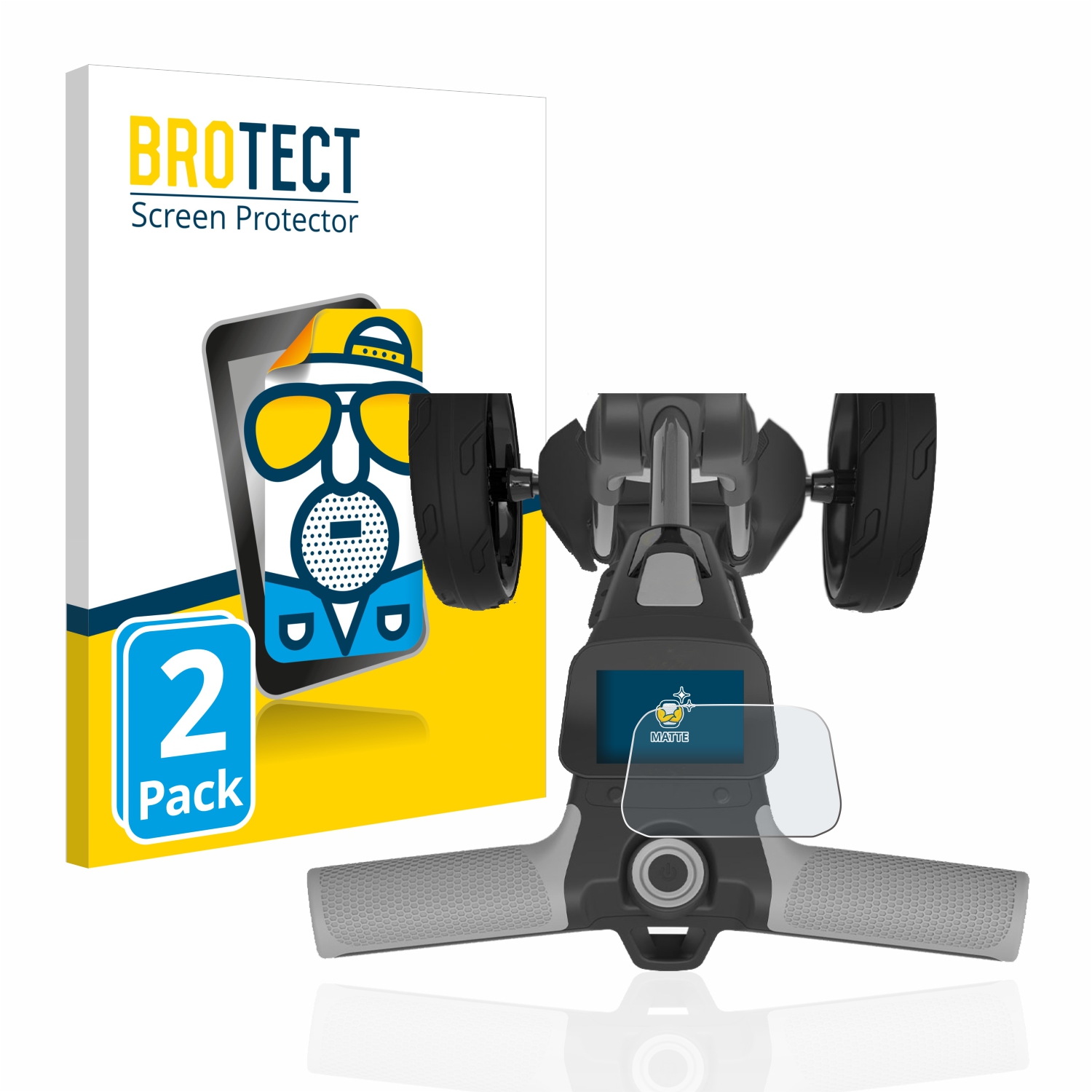 2x BROTECT Entspiegelungs-Folie pro PowaKaddy FX5